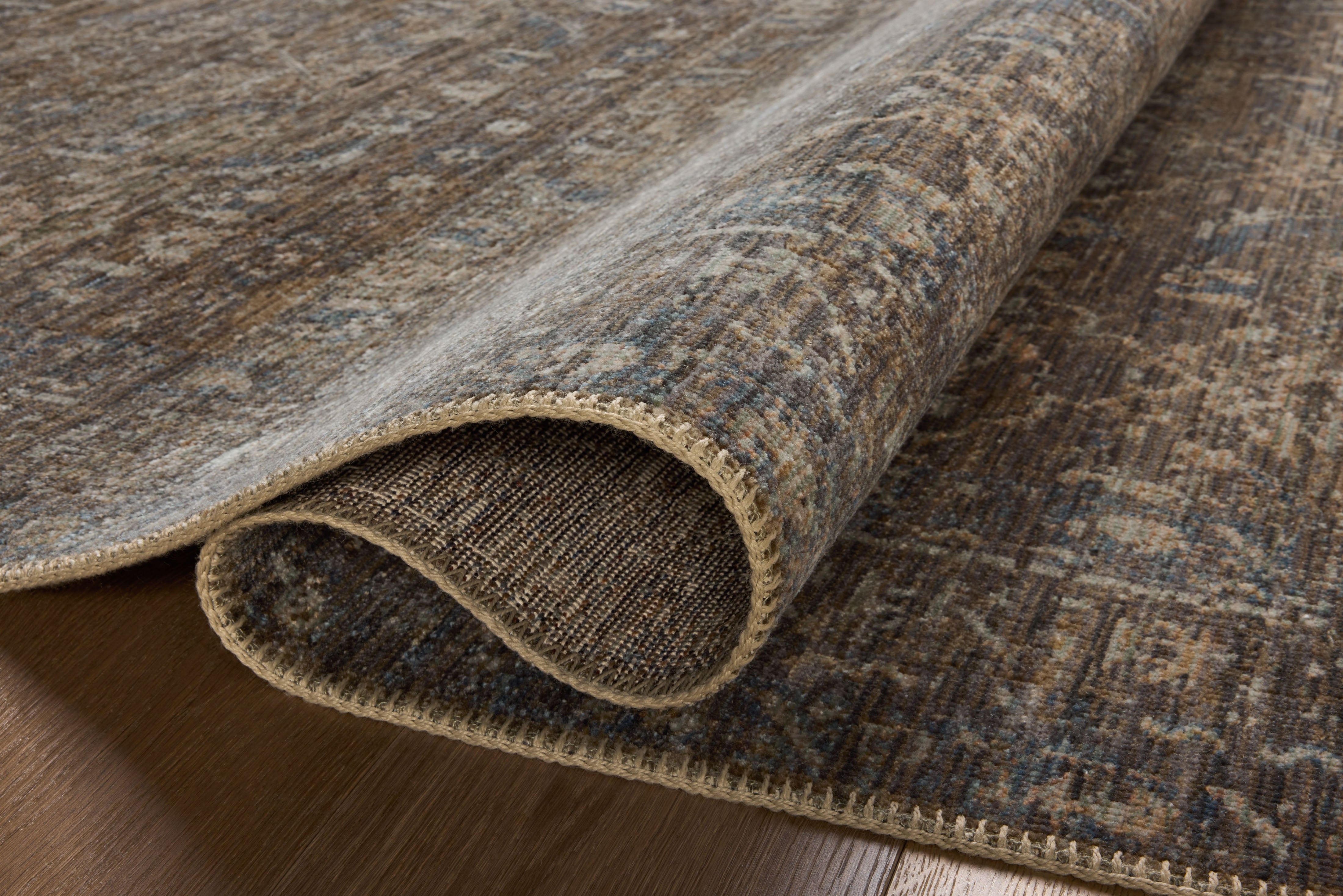 Loloi Heritage Lagoon / Tobacco Runner Rug RUGS - wool Loloi
