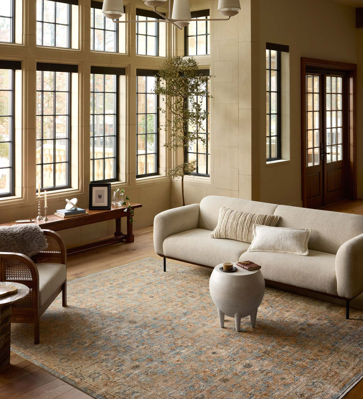 Loloi Heritage Ocean / Sand Rug 0-RUGS-patterned Loloi