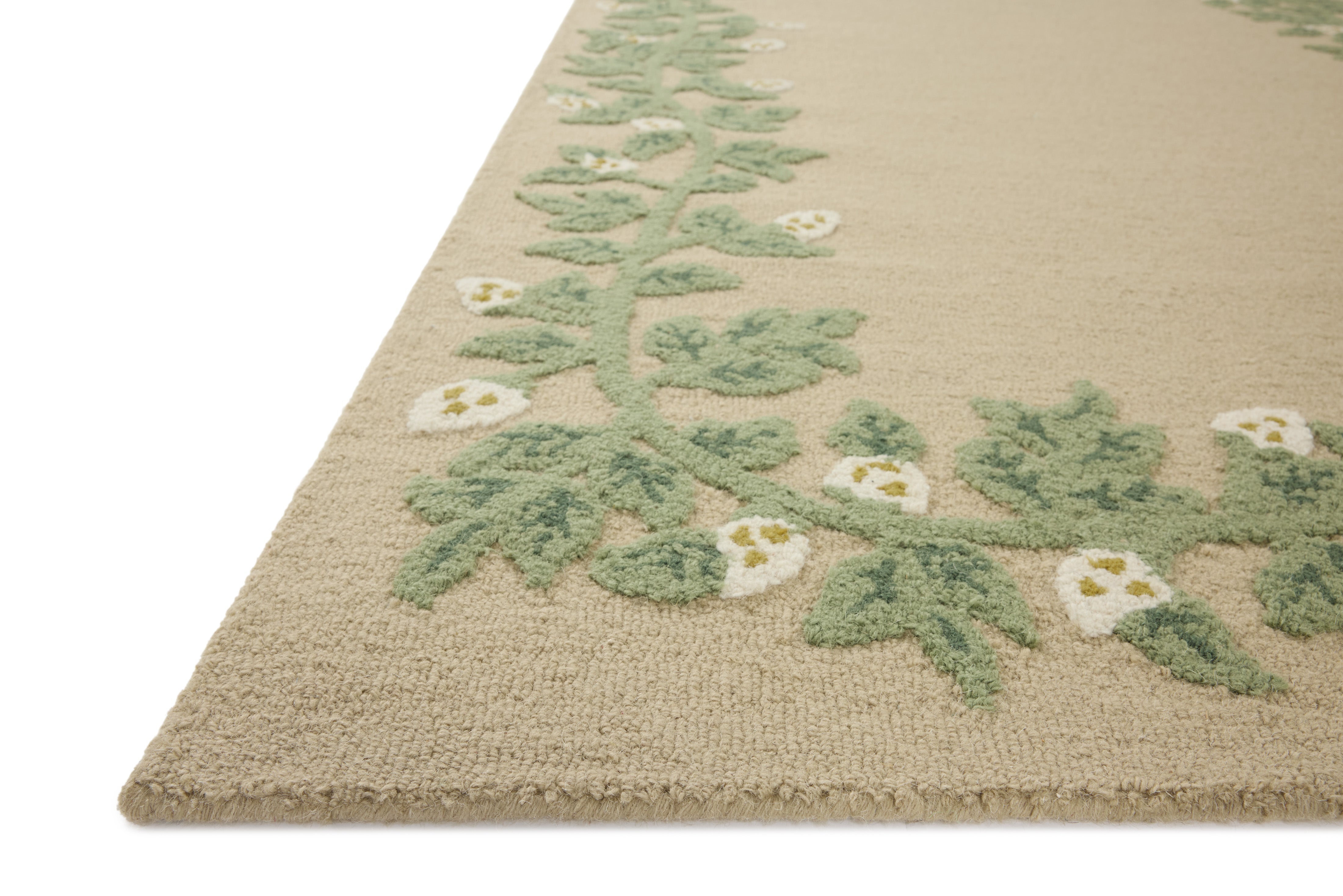 Rifle Paper Co. x Loloi Highgrove Cream Rug No.2 RUGS - wool Loloi 18" x 18" sample