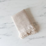 Textured Turkish Hand Towel with Tassel - Rug & Weave