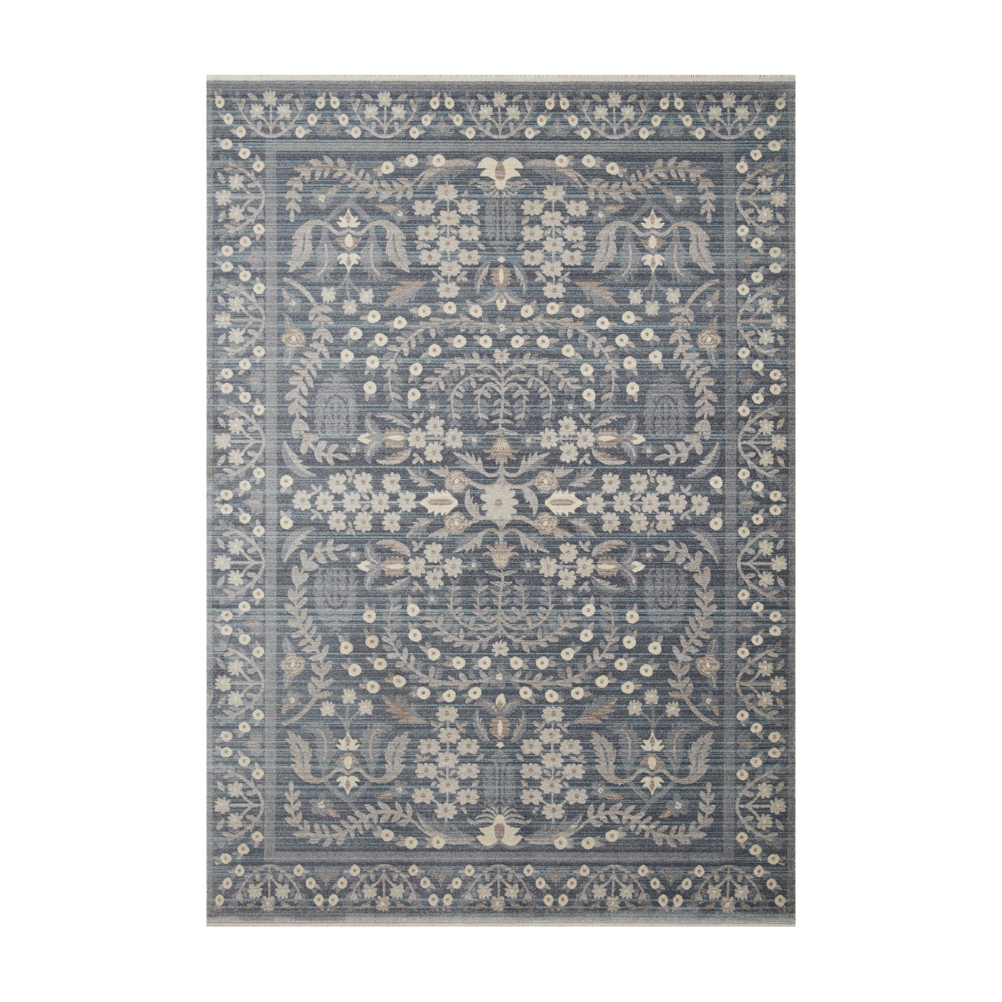 Rifle Paper Co. x Loloi Holland Blue Rug, 18" x 18"