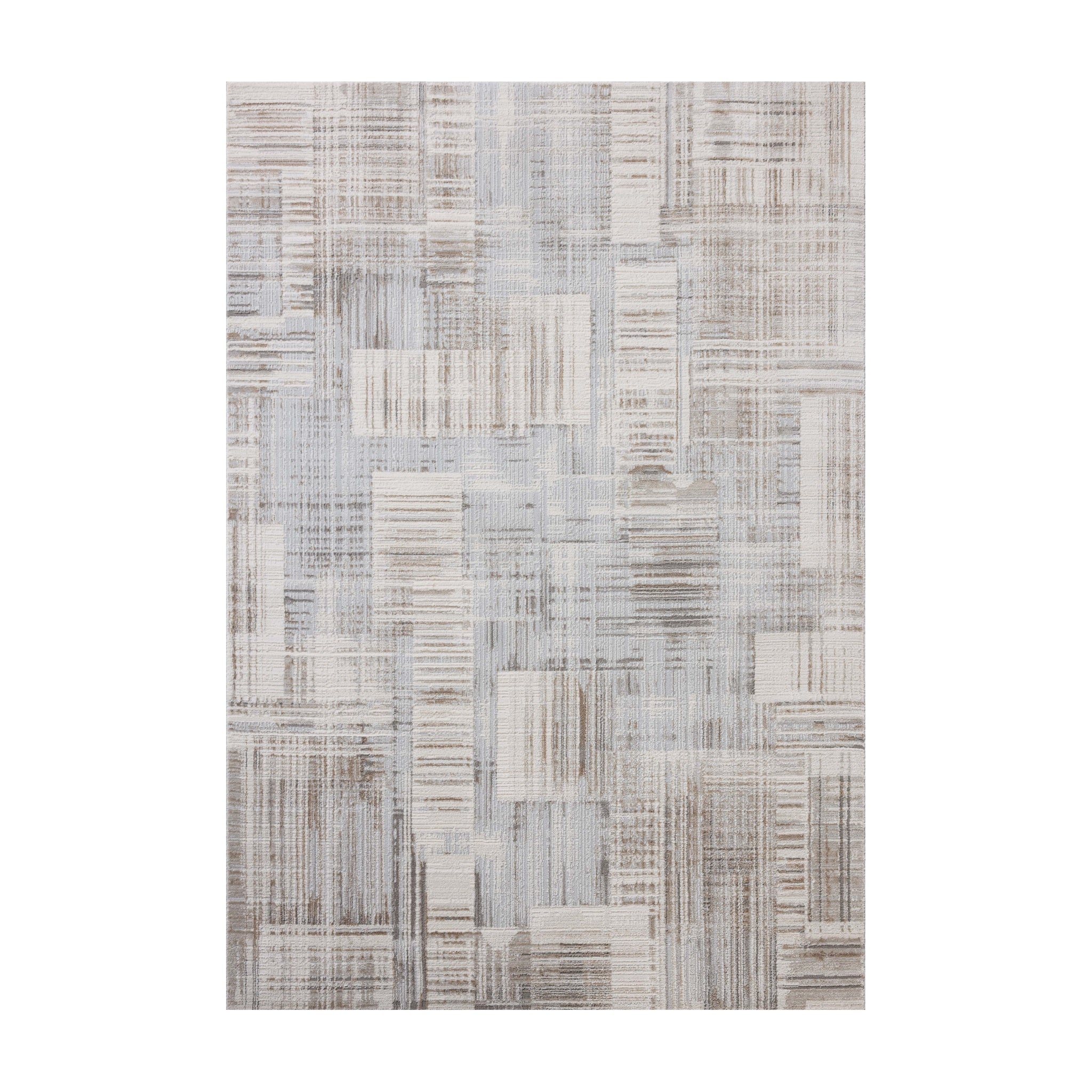 Loloi Hollis Pebble / Ivory Rug, 18" x 18"