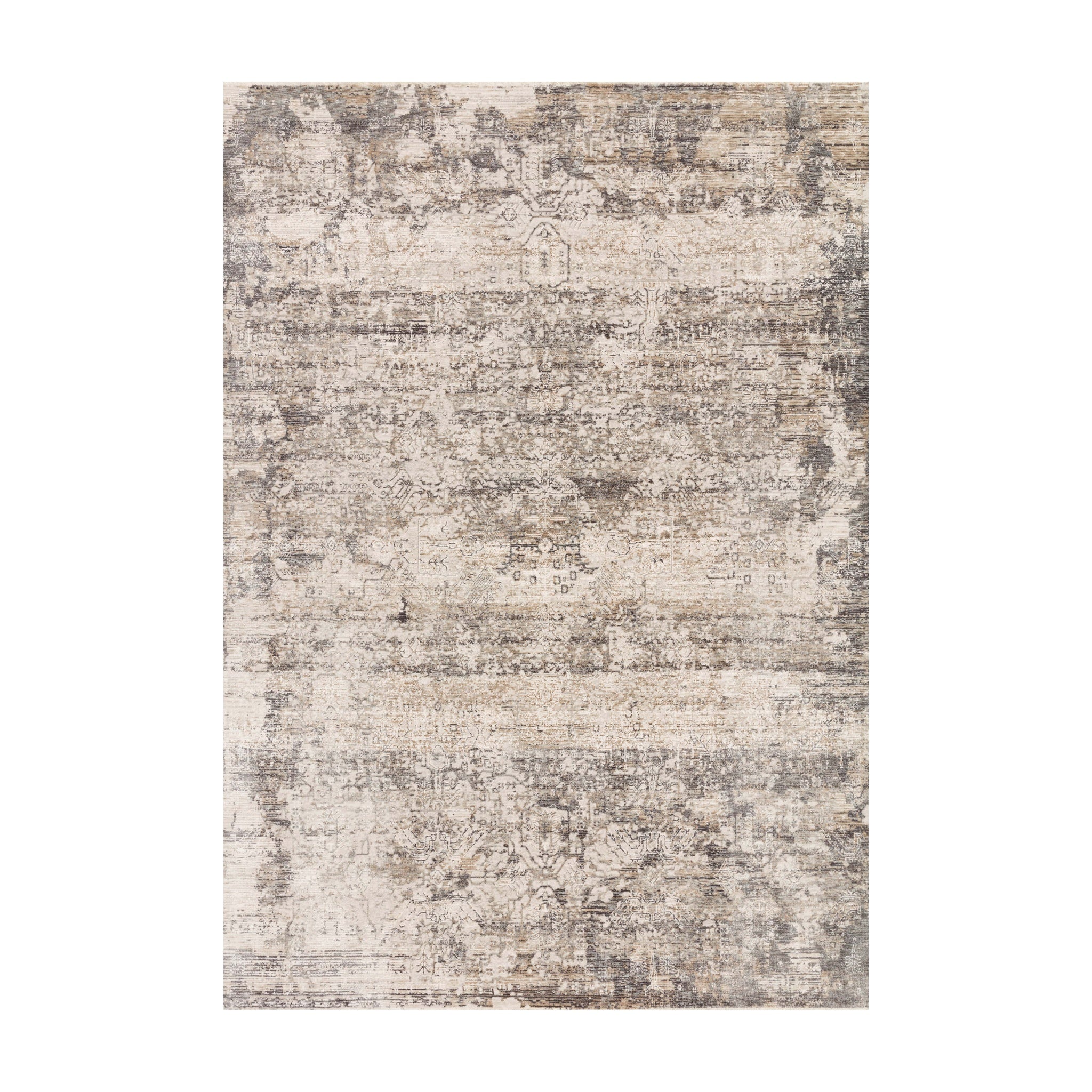 Loloi Homage Graphite / Beige Rug, 18" x 18"