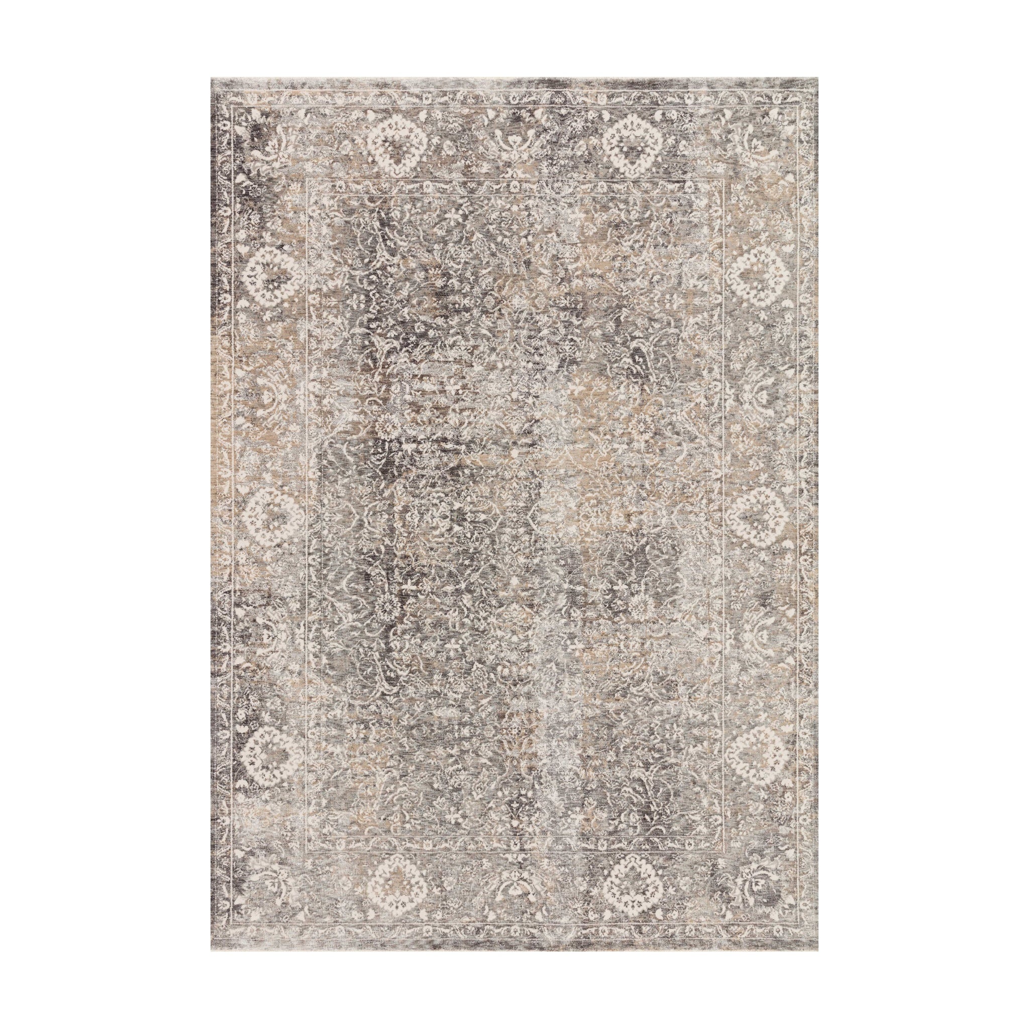 Loloi Homage Stone / Ivory Rug, 18" x 18"