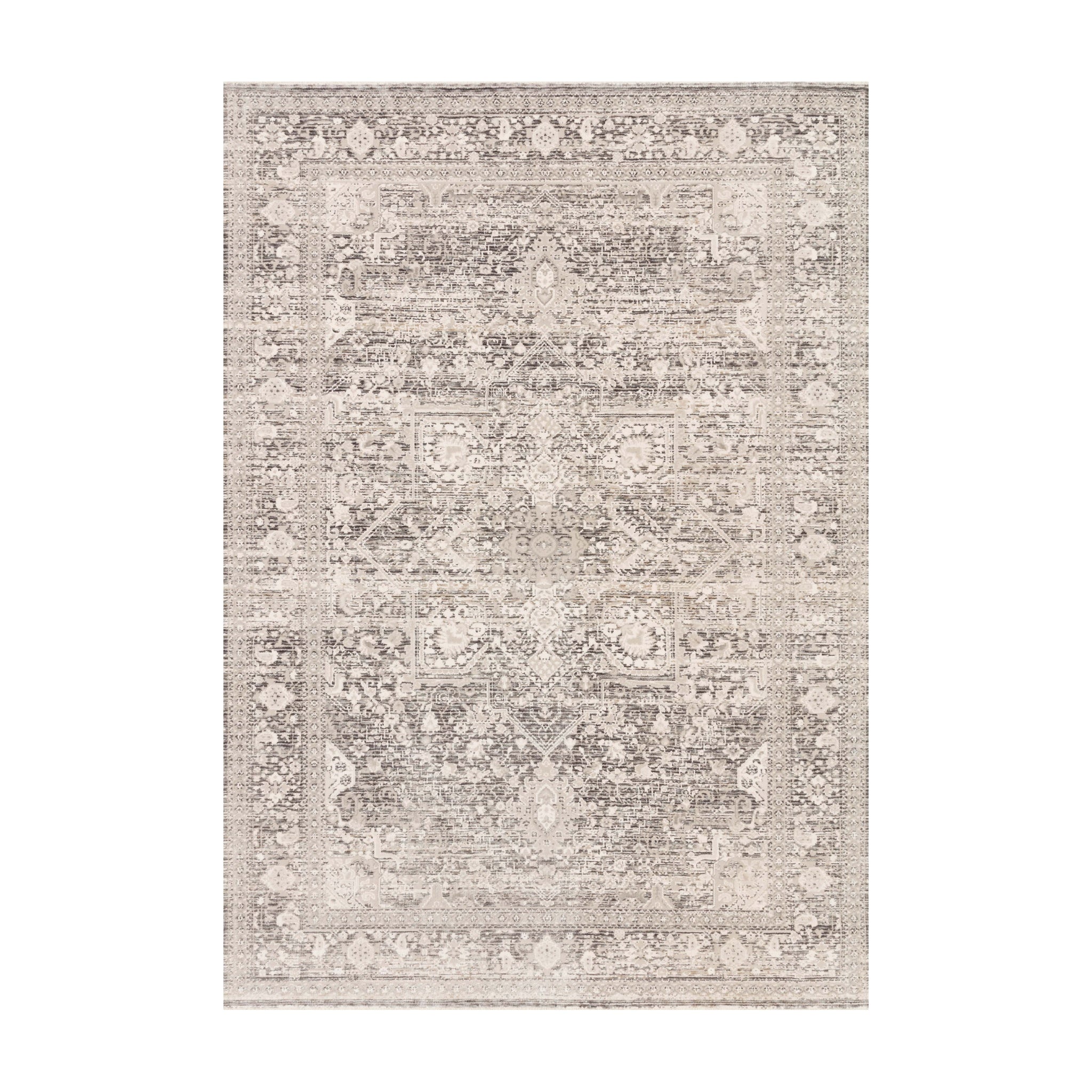 Loloi Homage Ivory / Grey Rug, 18" x 18"