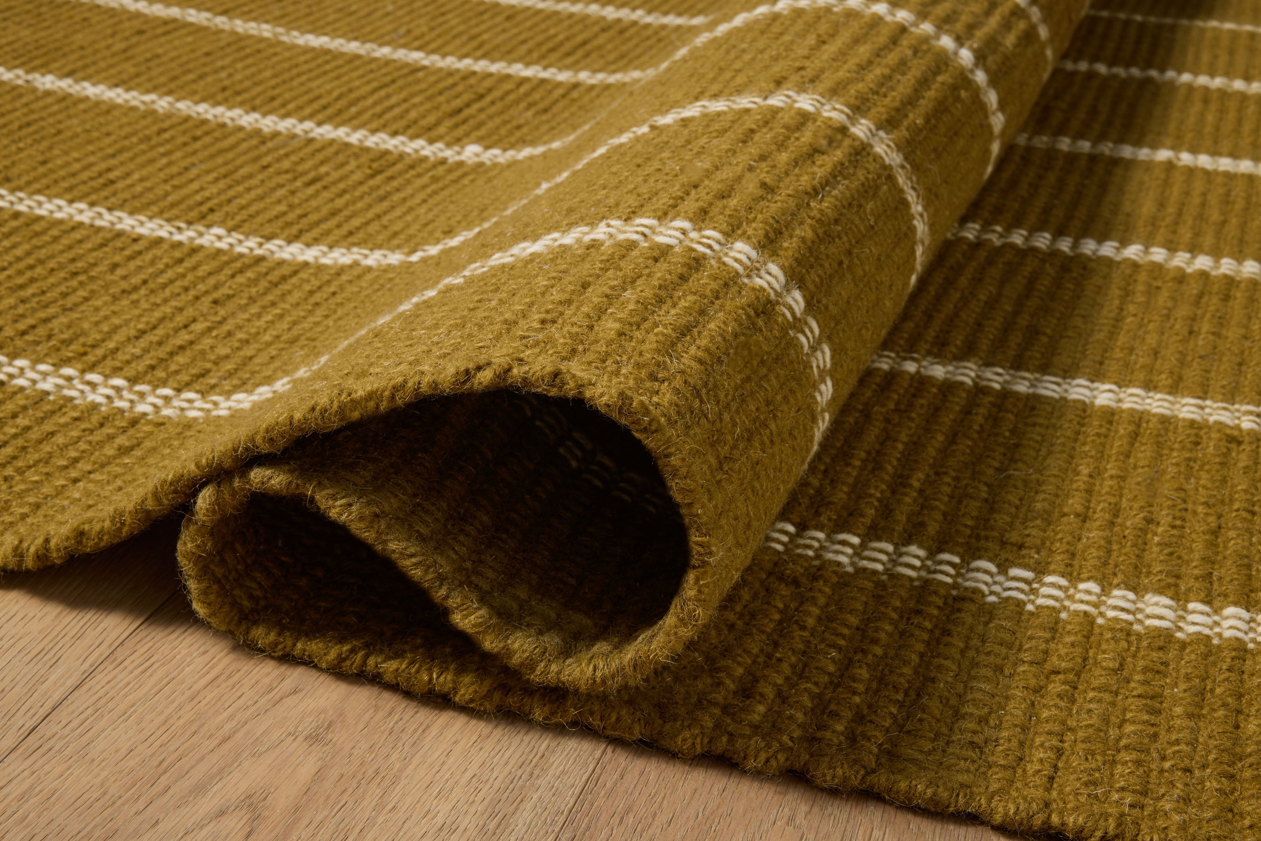 Amber Lewis x Loloi Harlan Ochre / Ivory Sample Rug RUGS - wool Loloi