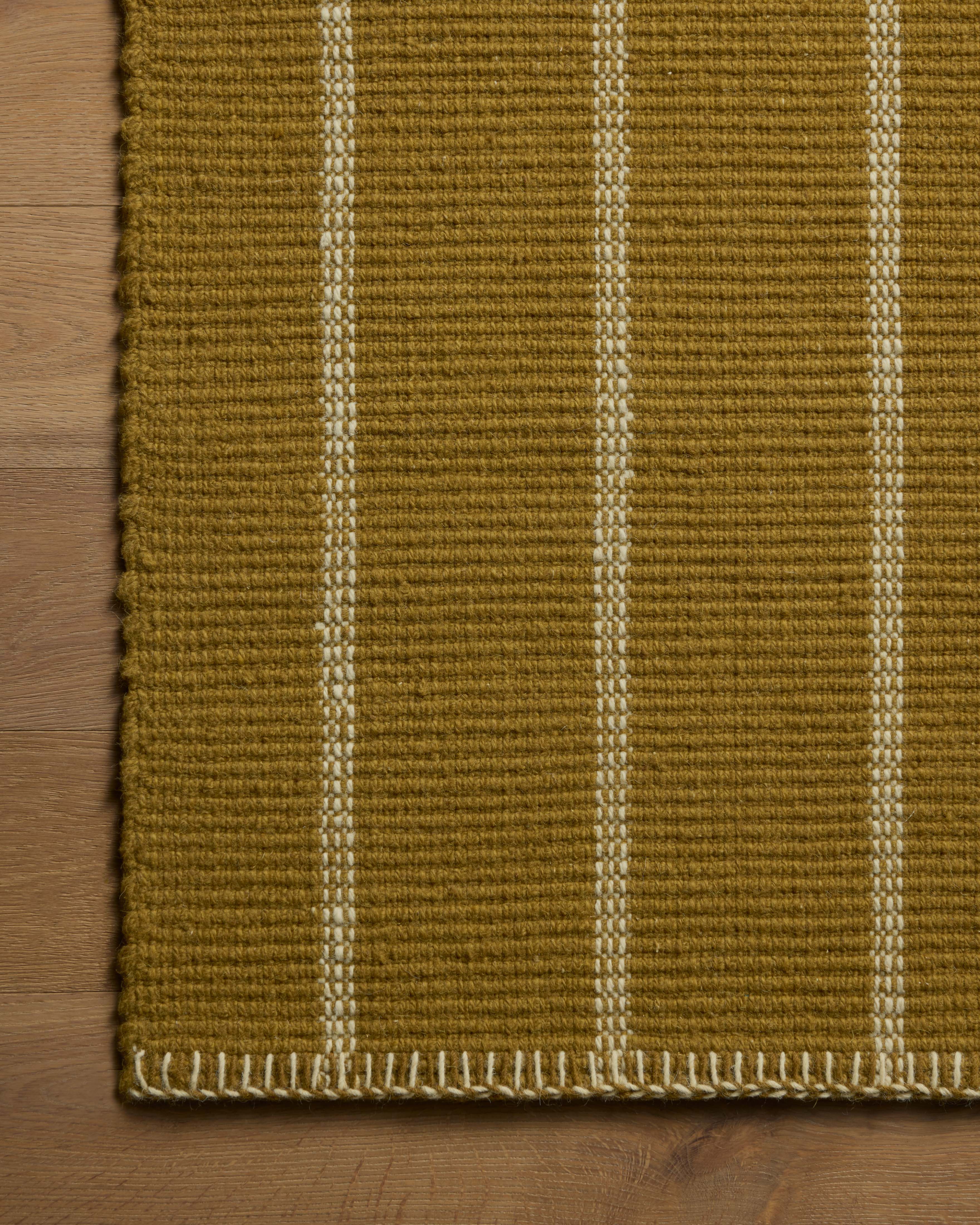 Amber Lewis x Loloi Harlan Ochre / Ivory Rug RUGS - wool Loloi