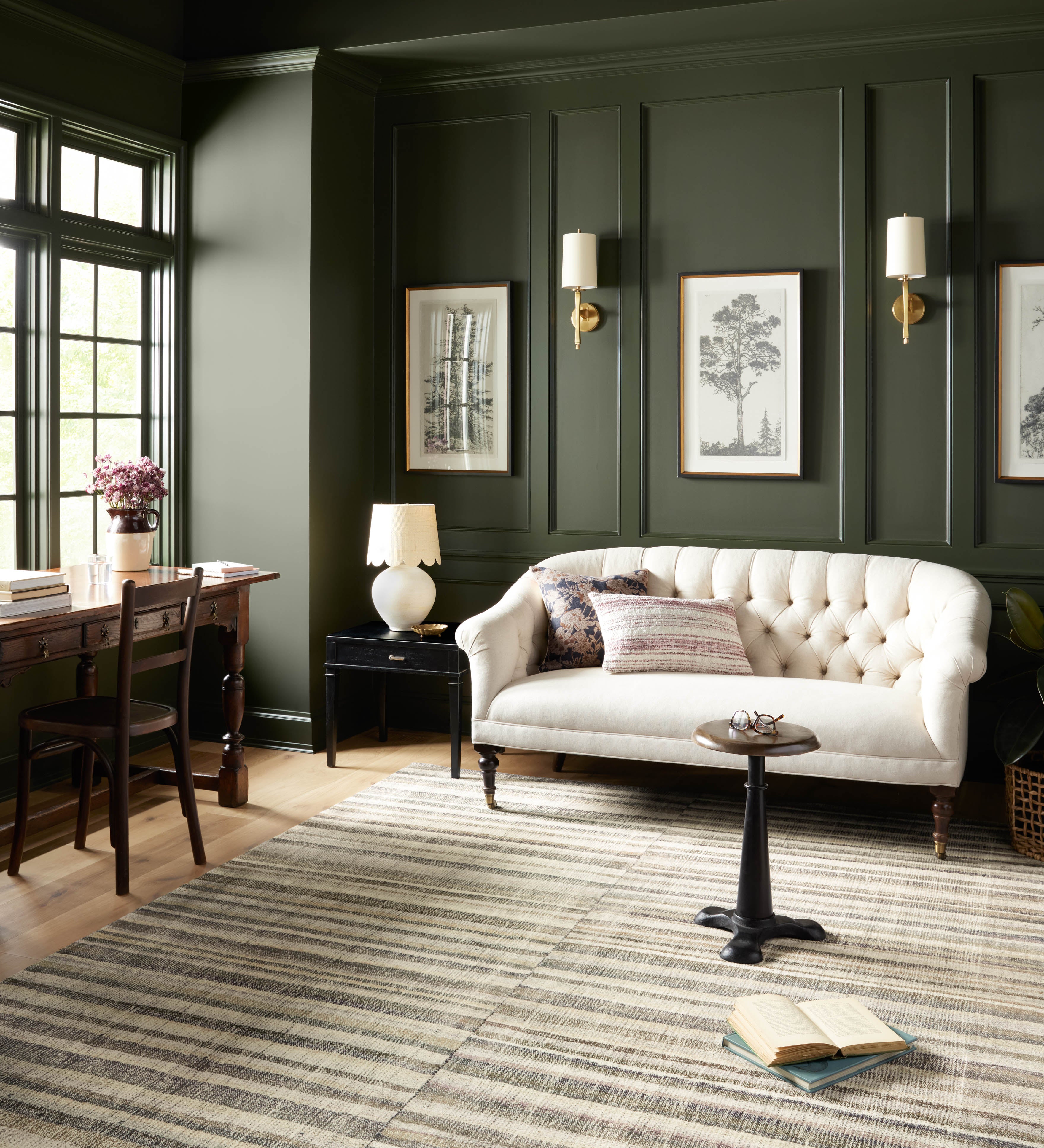 Chris Loves Julia x Loloi Humphrey Natural / Moss Rug 0-RUGS Loloi