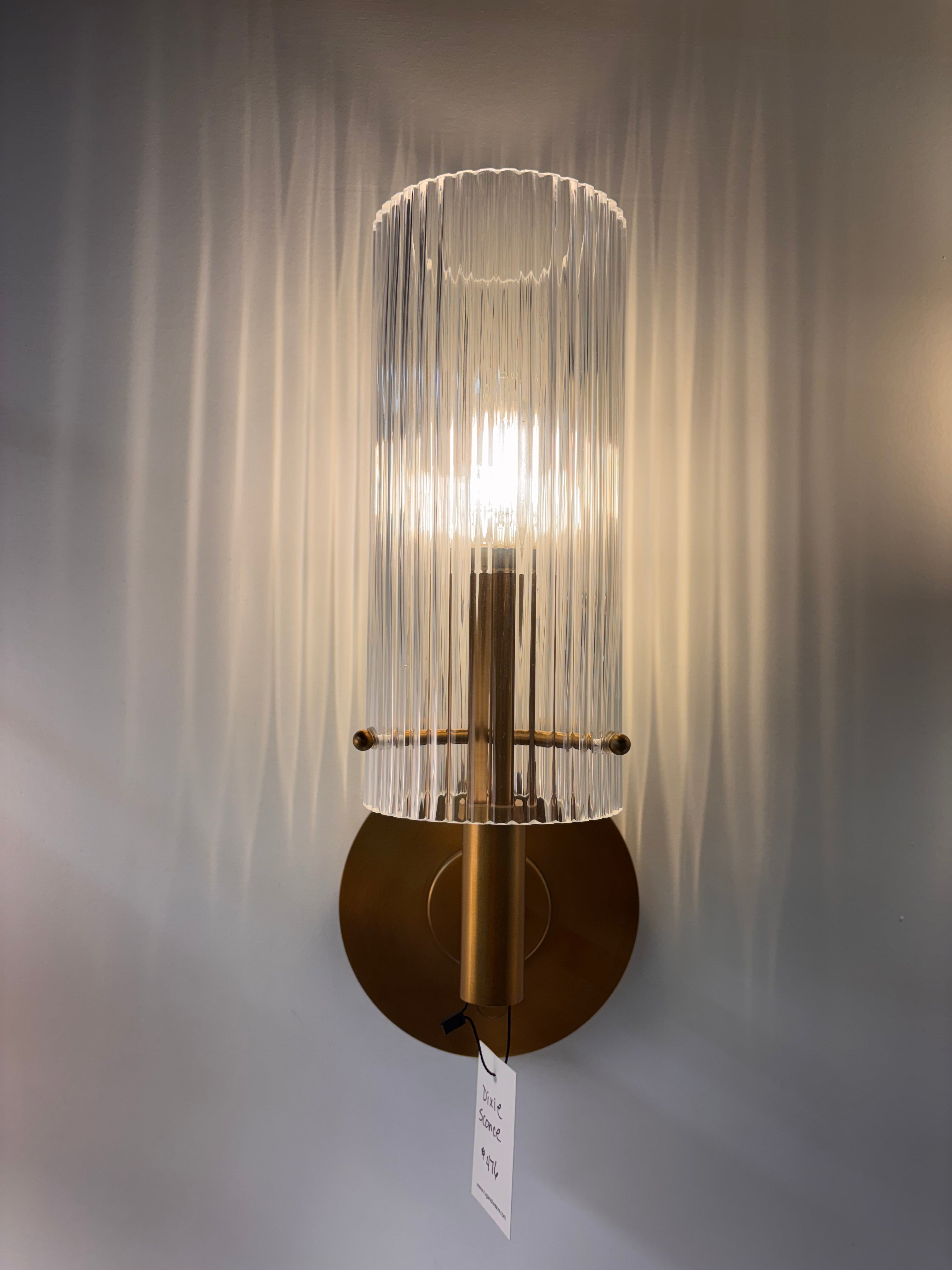 FLOOR MODEL - Dixie Sconce - Natural Brass LIGHTING - floor model Regina Andrew