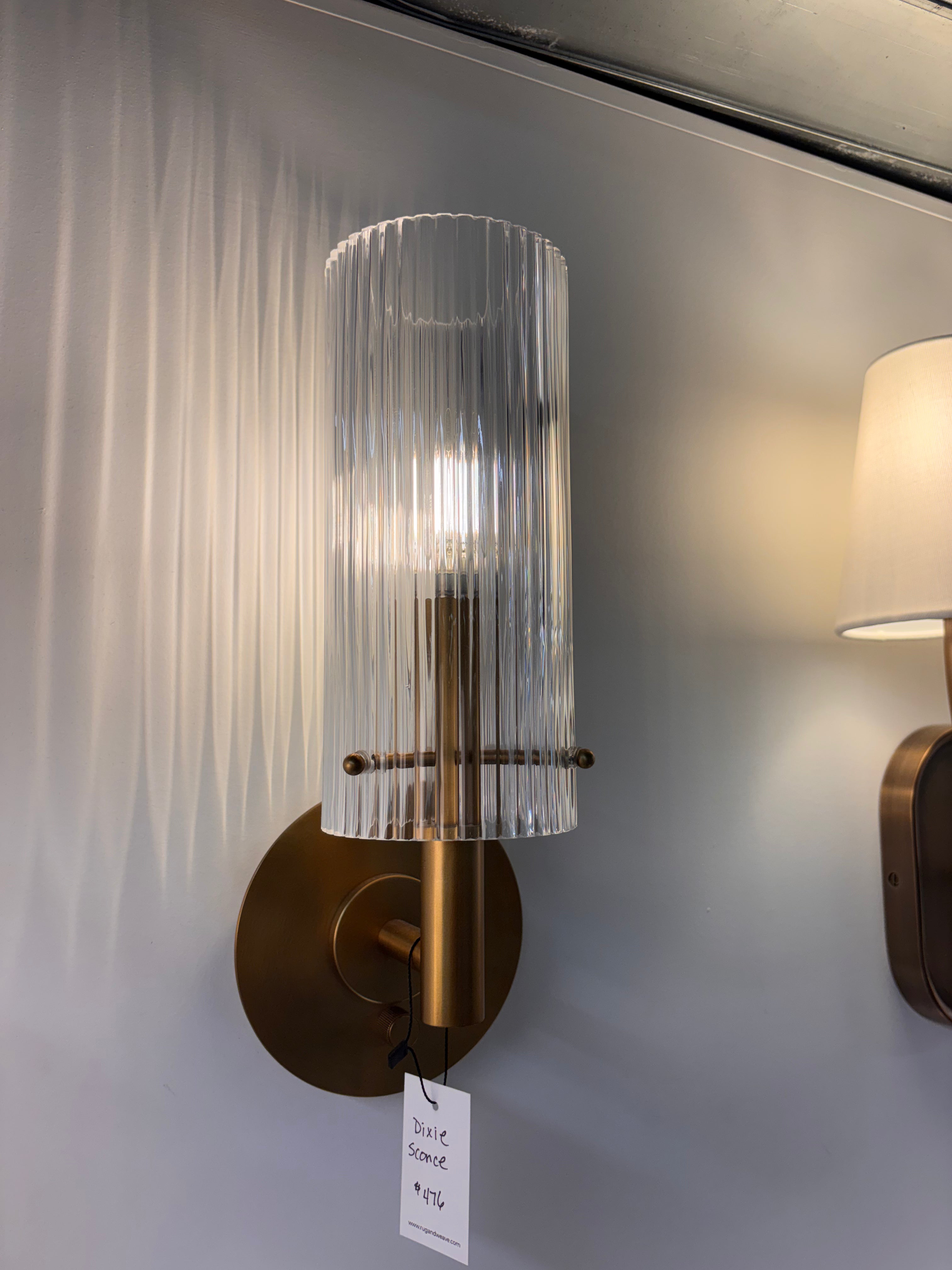 FLOOR MODEL - Dixie Sconce - Natural Brass LIGHTING - floor model Regina Andrew