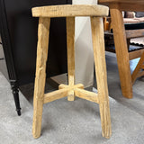 FLOOR MODEL - Counter Height Natural Dobbie Reclaimed Stool - set of 3