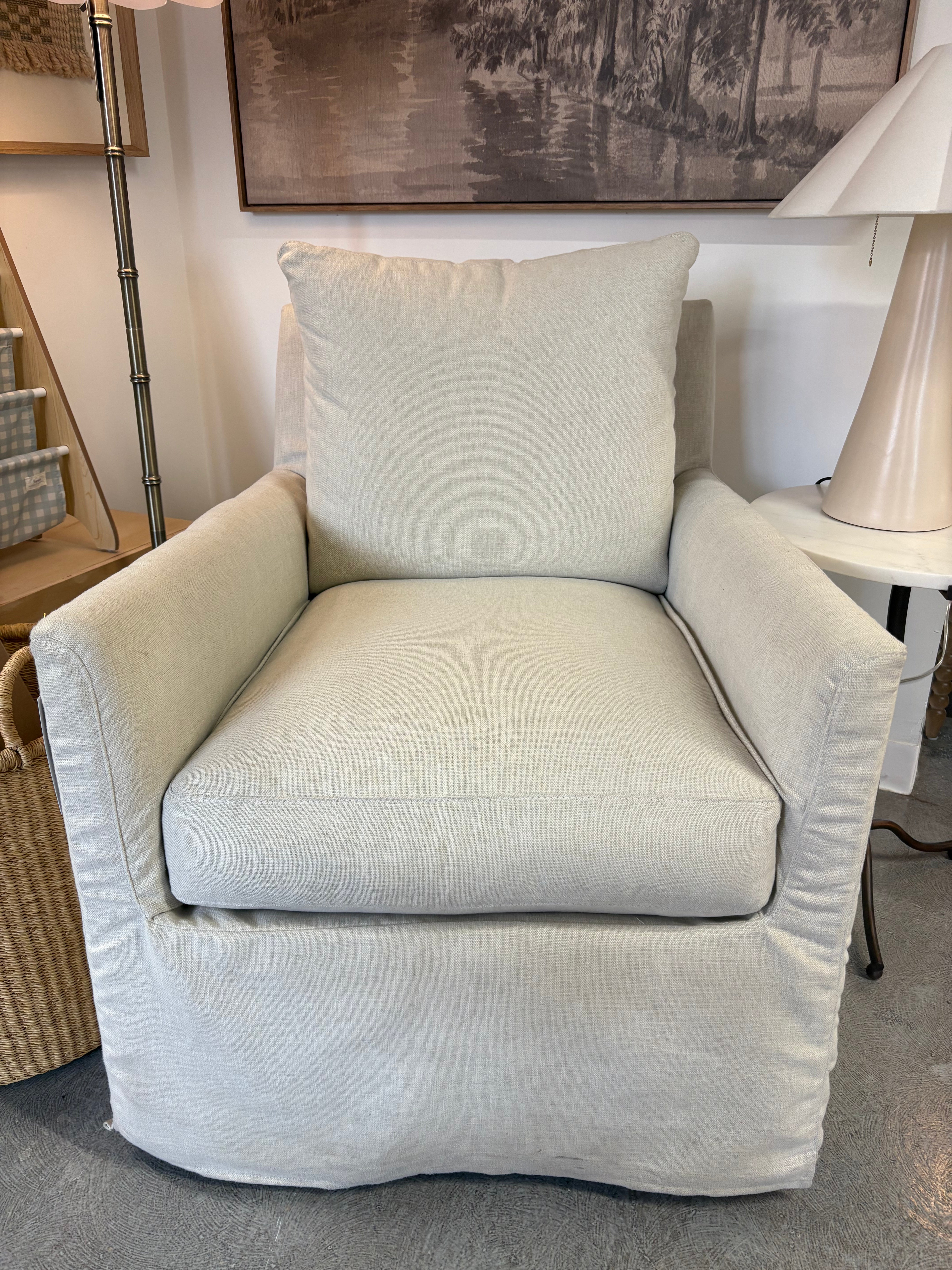 FLOOR MODEL - Lilah Slip Swivel Glider Chair FURNITURE - floor model Rowe Furniture