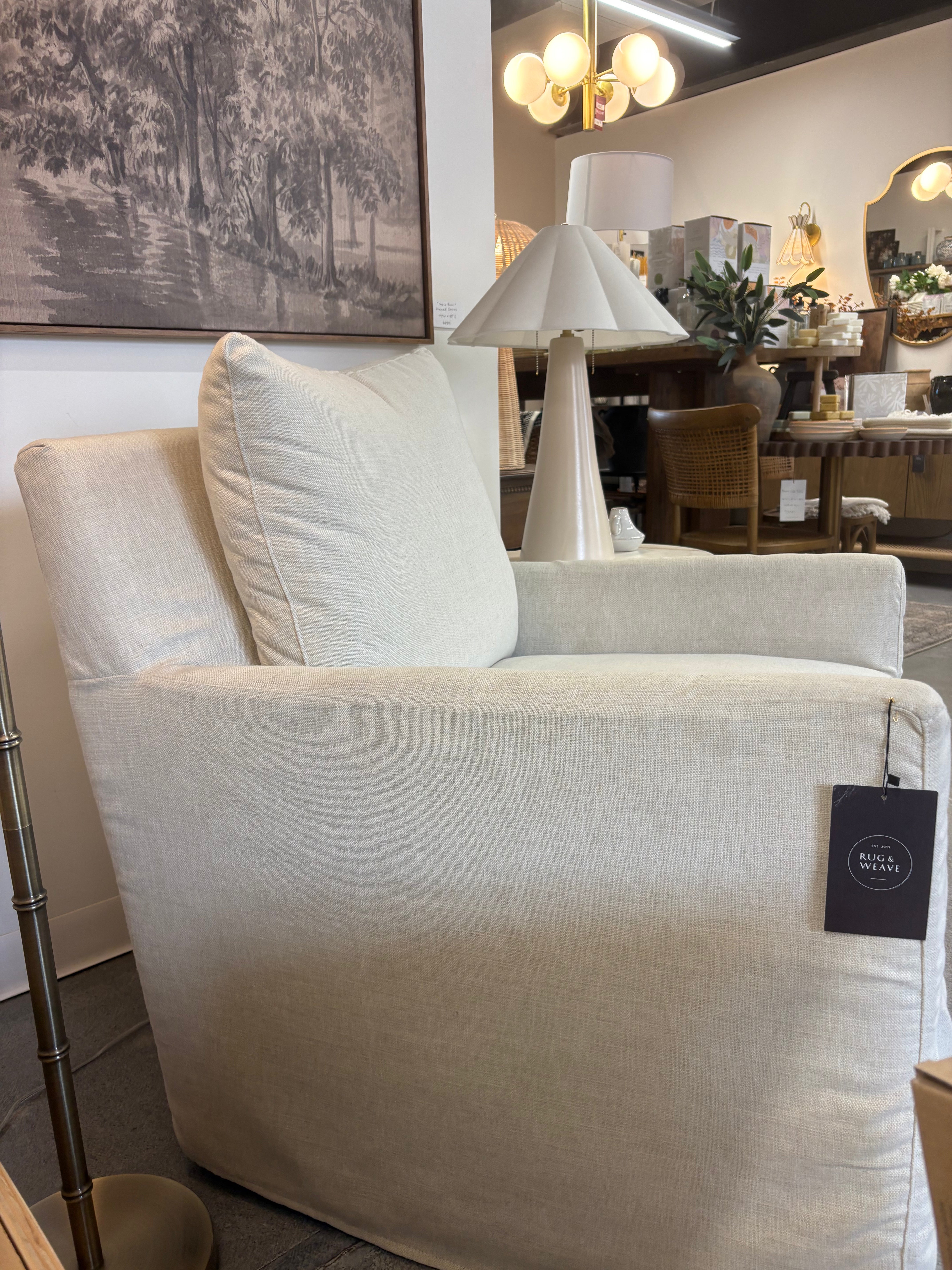 FLOOR MODEL - Lilah Slip Swivel Glider Chair FURNITURE - floor model Rowe Furniture