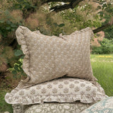 Samson Block Print Ruffle Pillow Cover 2 - PILLOWS - Block print - warm ORNA HOUSE
