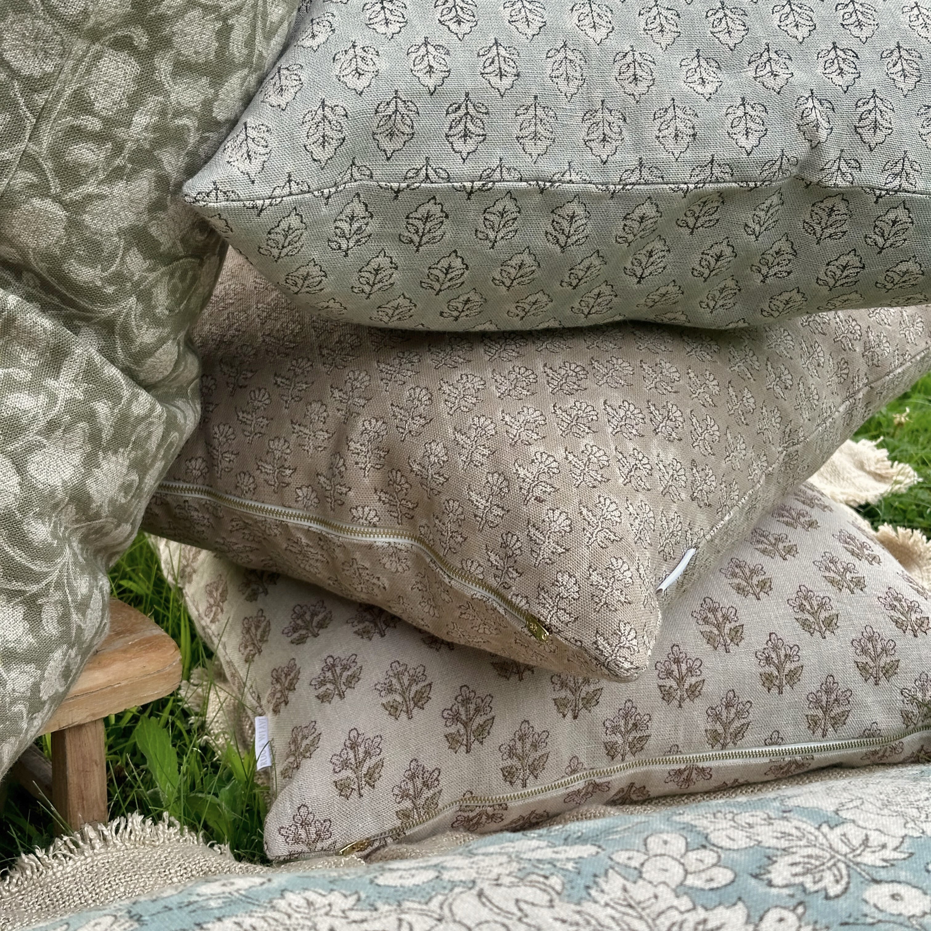 Samson Block Print Pillow Cover 2 - PILLOWS - Block print - warm ORNA HOUSE