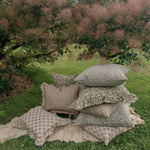 Sadie Block Print Ruffle Pillow Cover 1 - PILLOWS - Block print - neutral ORNA HOUSE