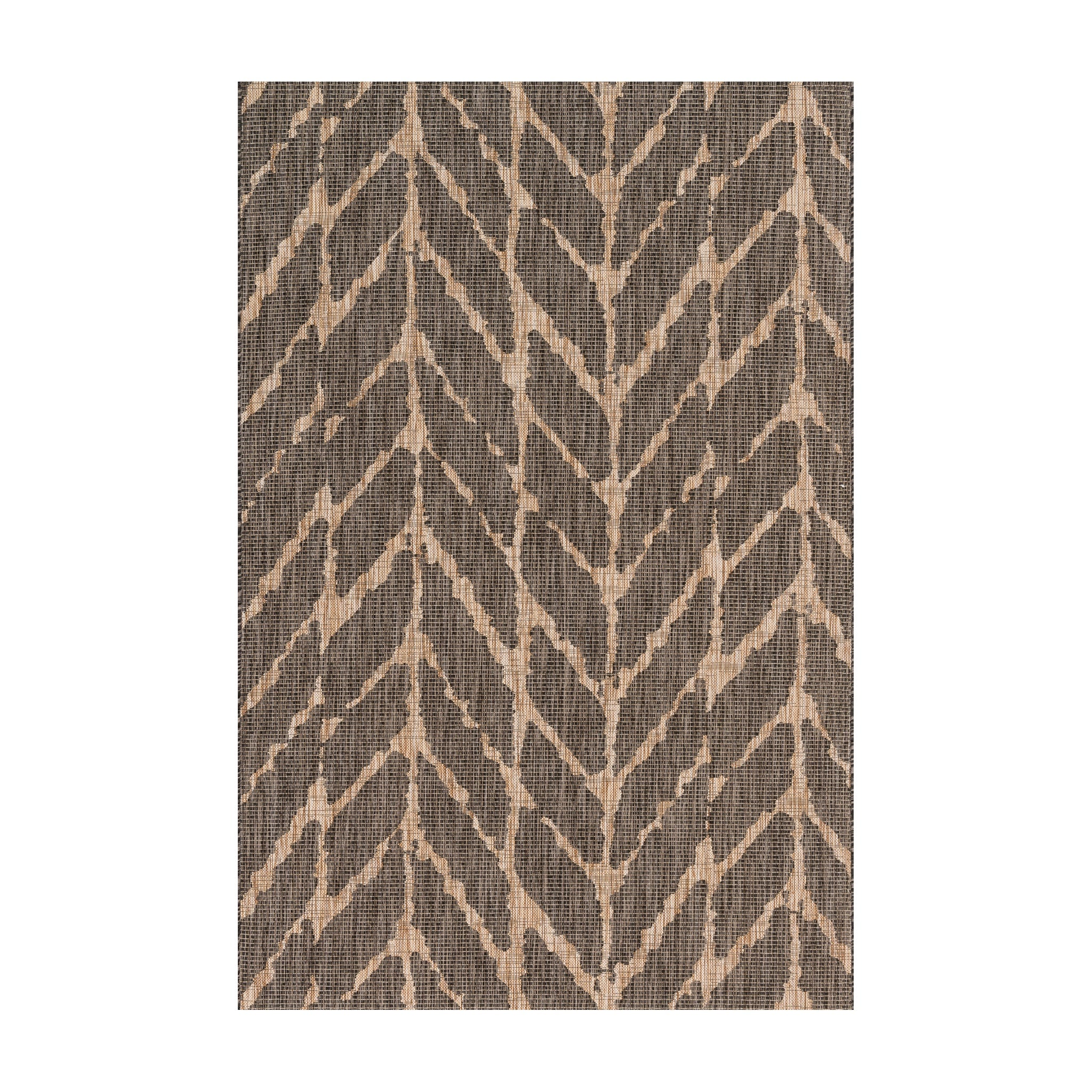 Loloi Isle Charcoal / Mocha Rug, 18" x 18"