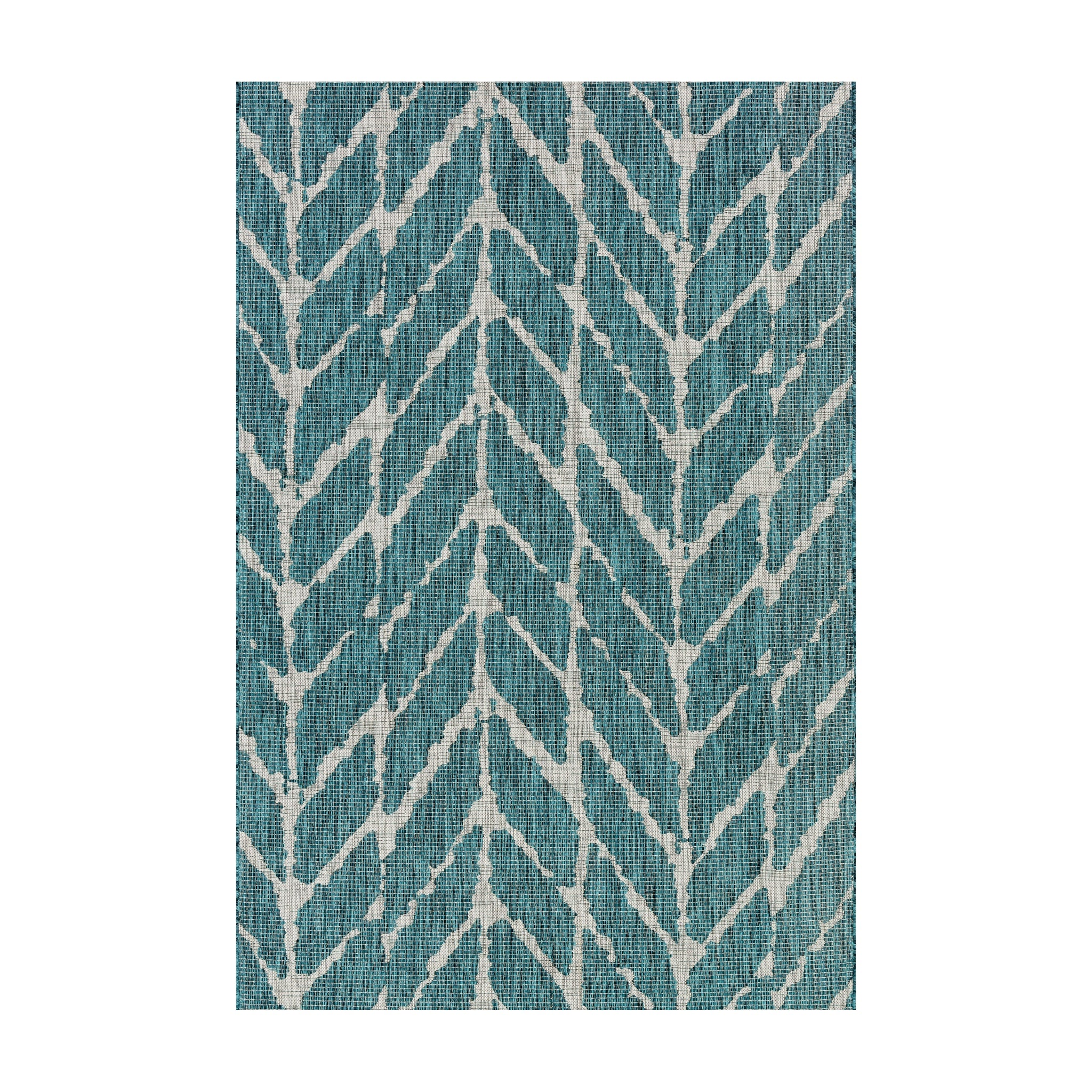 Loloi Isle Teal / Grey Rug, 2'2" x 3'9"