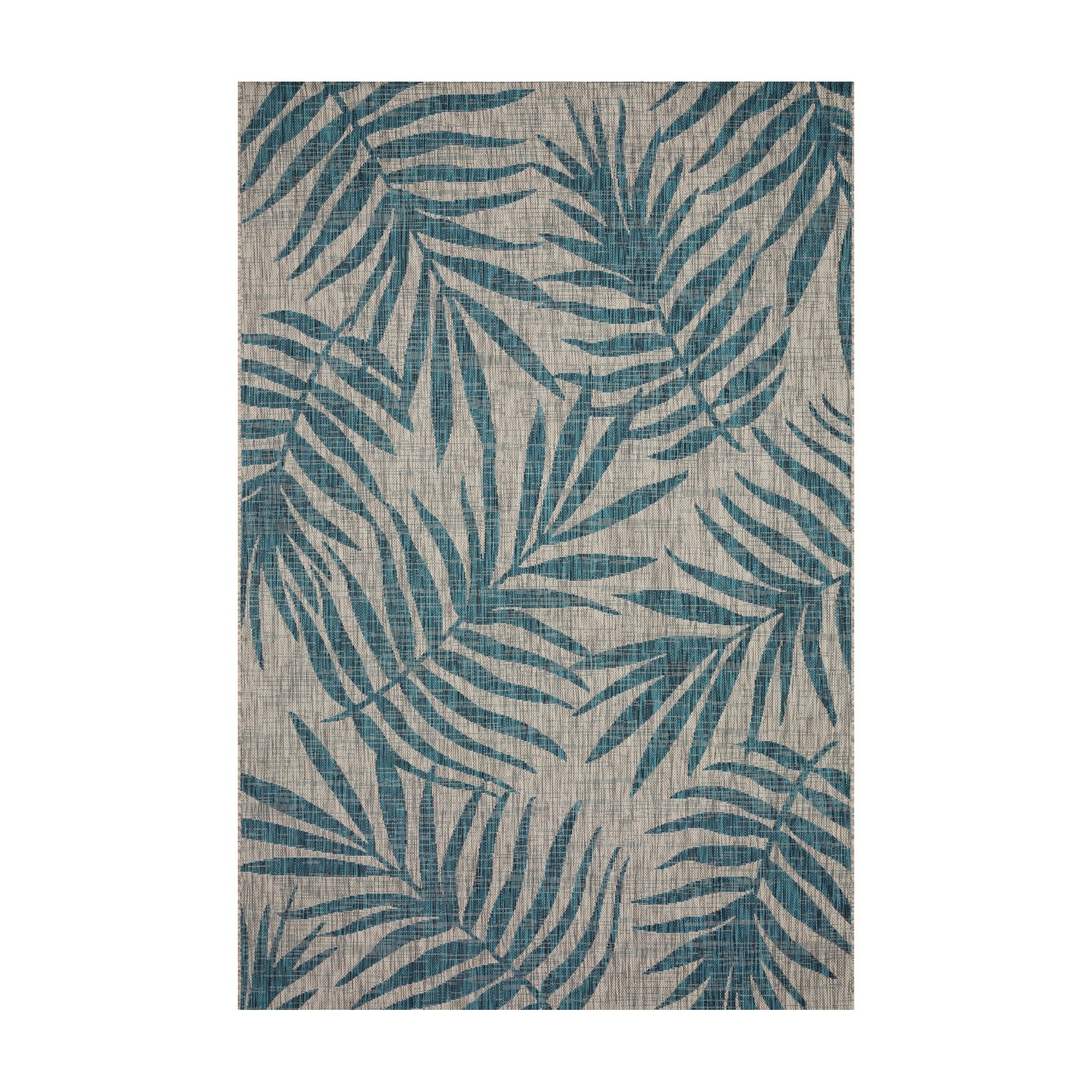 Loloi Isle Grey / Aqua Rug, 18" x 18"