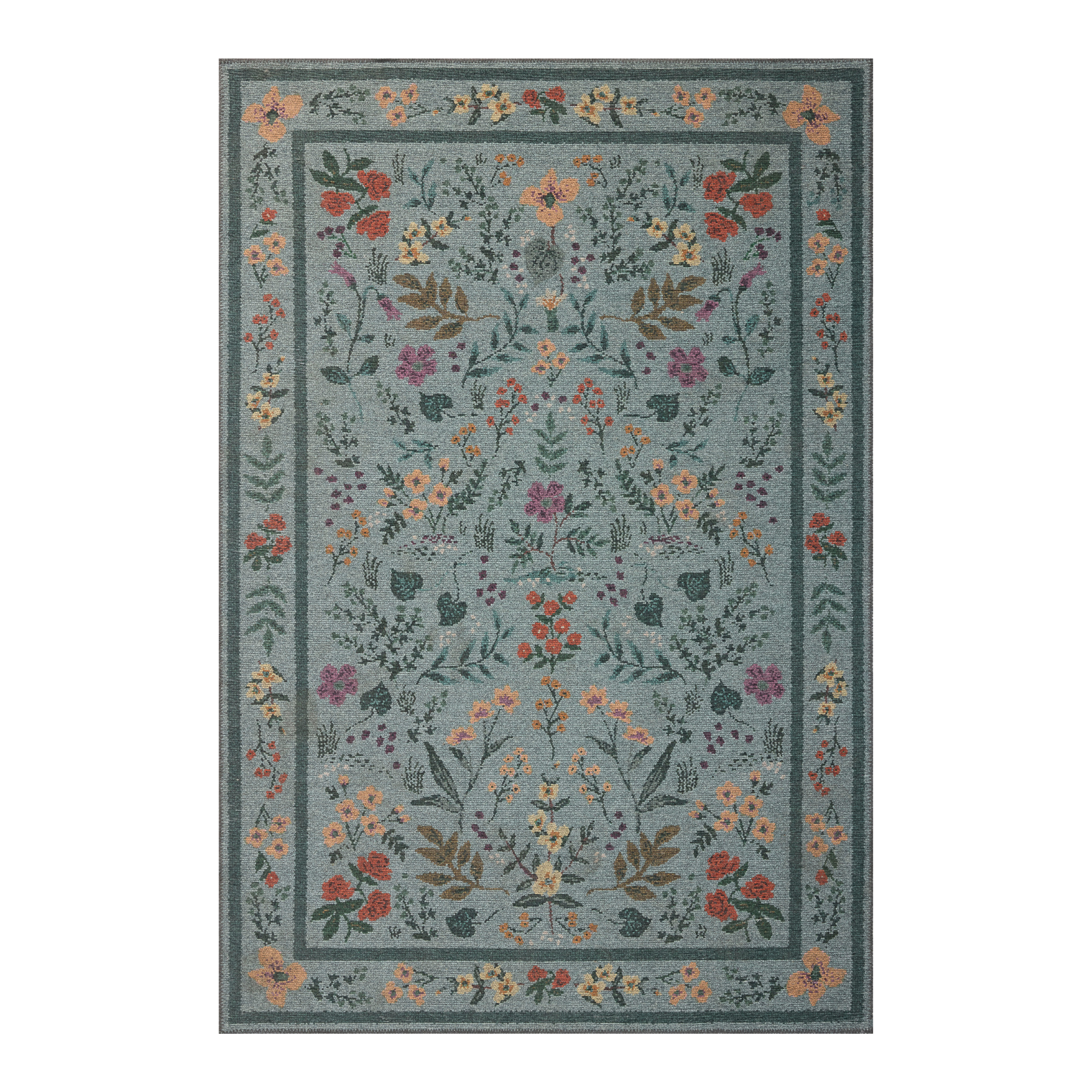 Rifle Paper Co. x Loloi Wildwood Sage Rug, 18" x 18" Sample