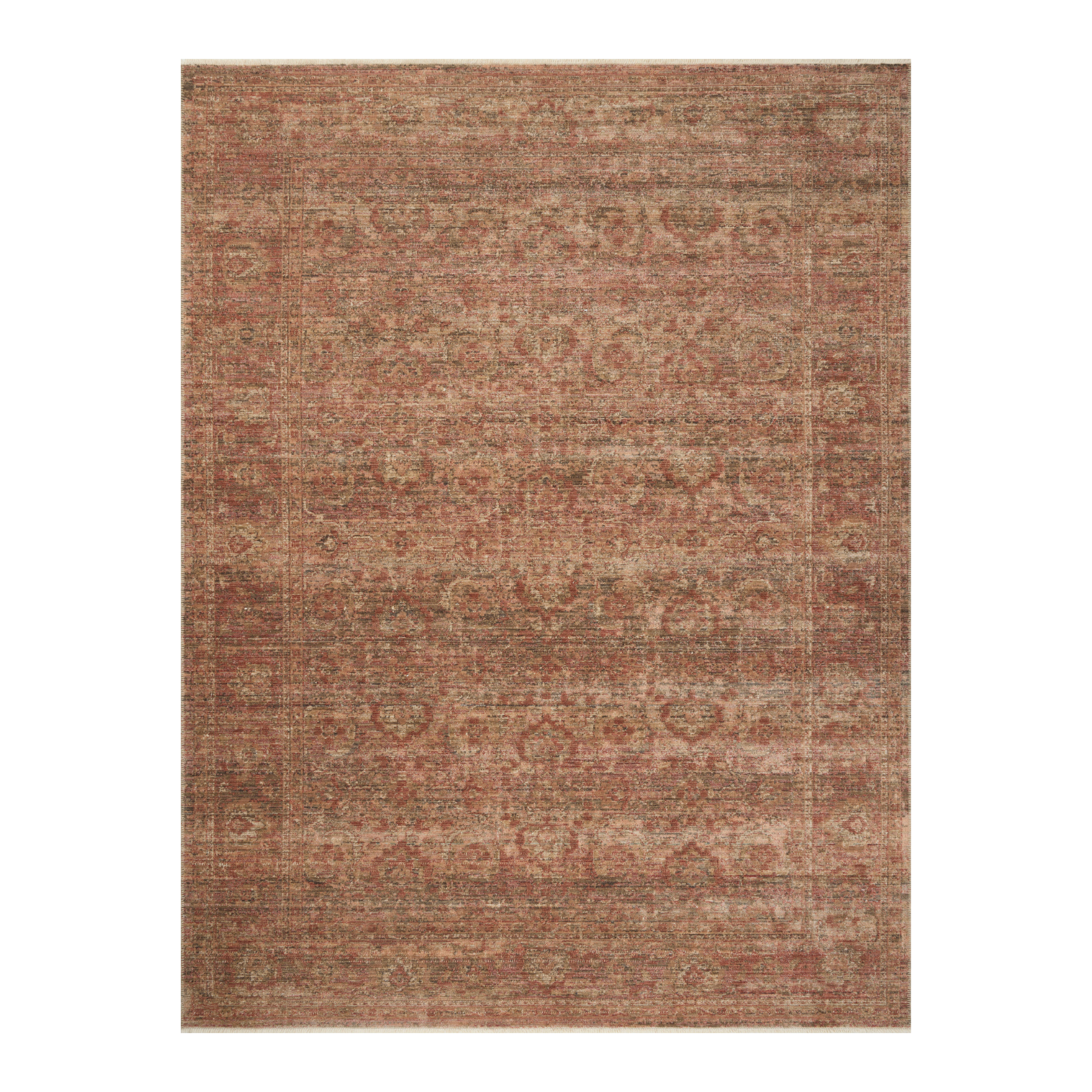 Amber Lewis x Loloi Molly Brick / Bark Rug 0-RUGS-patterned Loloi 18" x 18" sample
