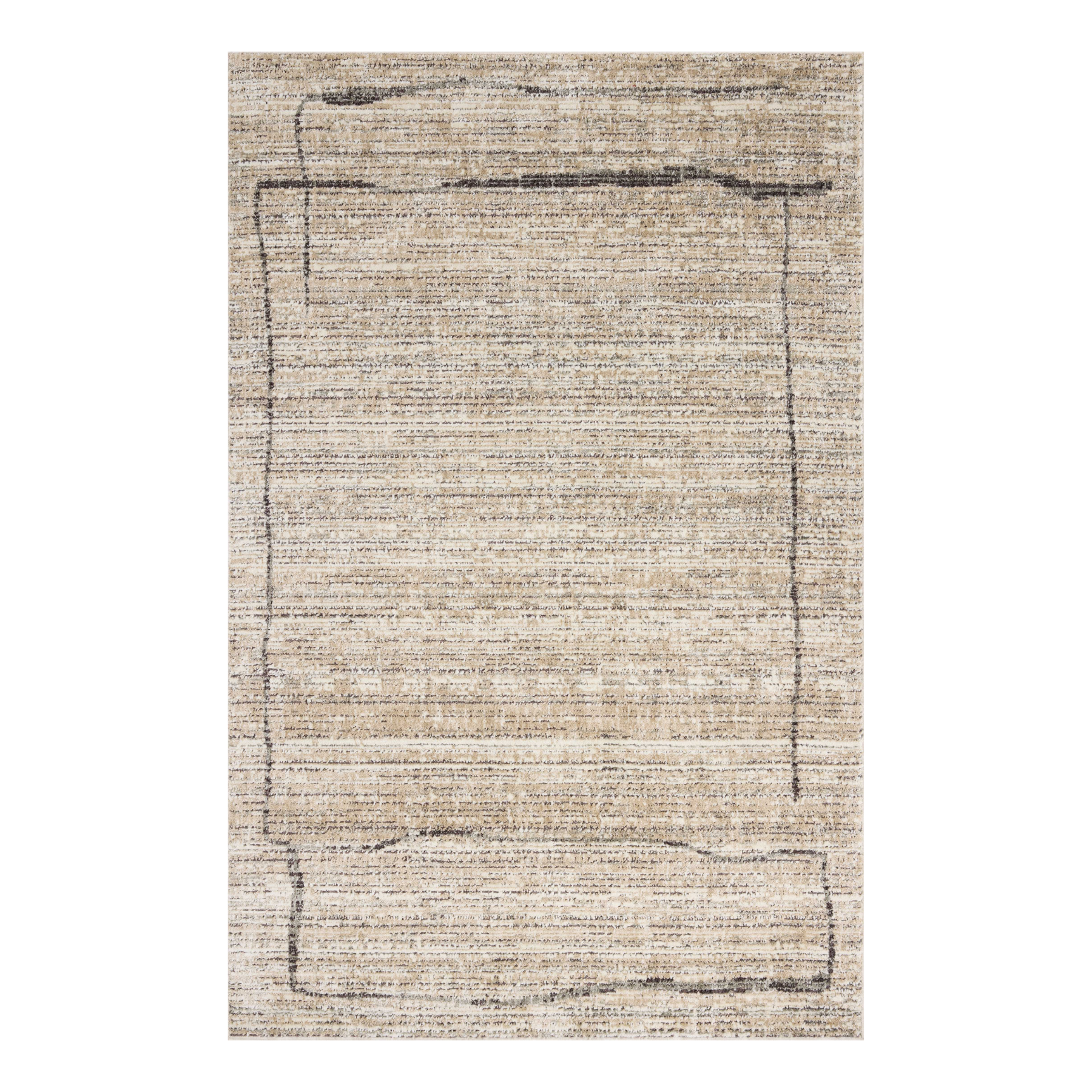 Jeremiah Brent x Loloi Bleecker Natural / Charcoal Rug RUGS-geometric Loloi