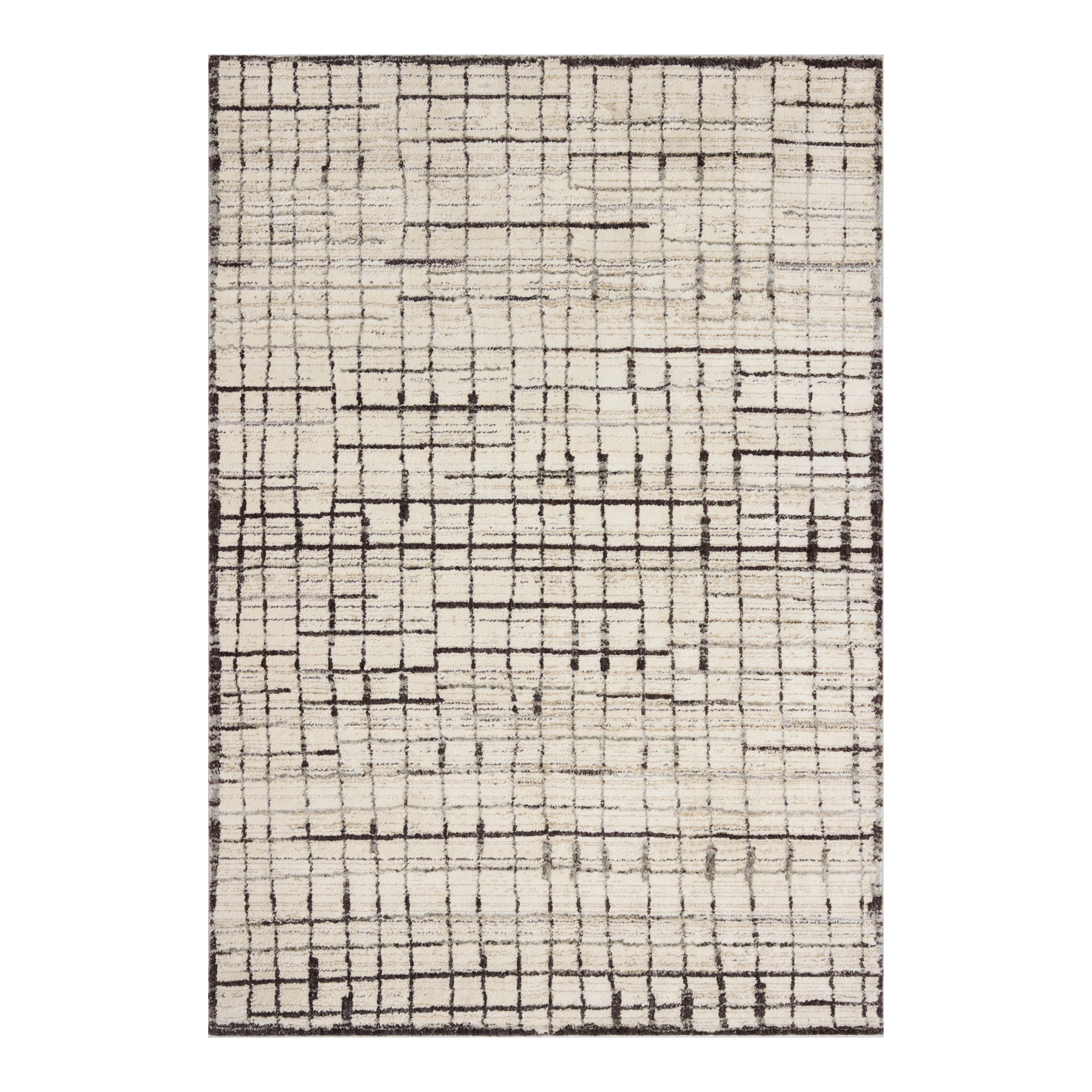 Jeremiah Brent x Loloi Bleecker Ivory / Charcoal Rug RUGS-geometric Loloi