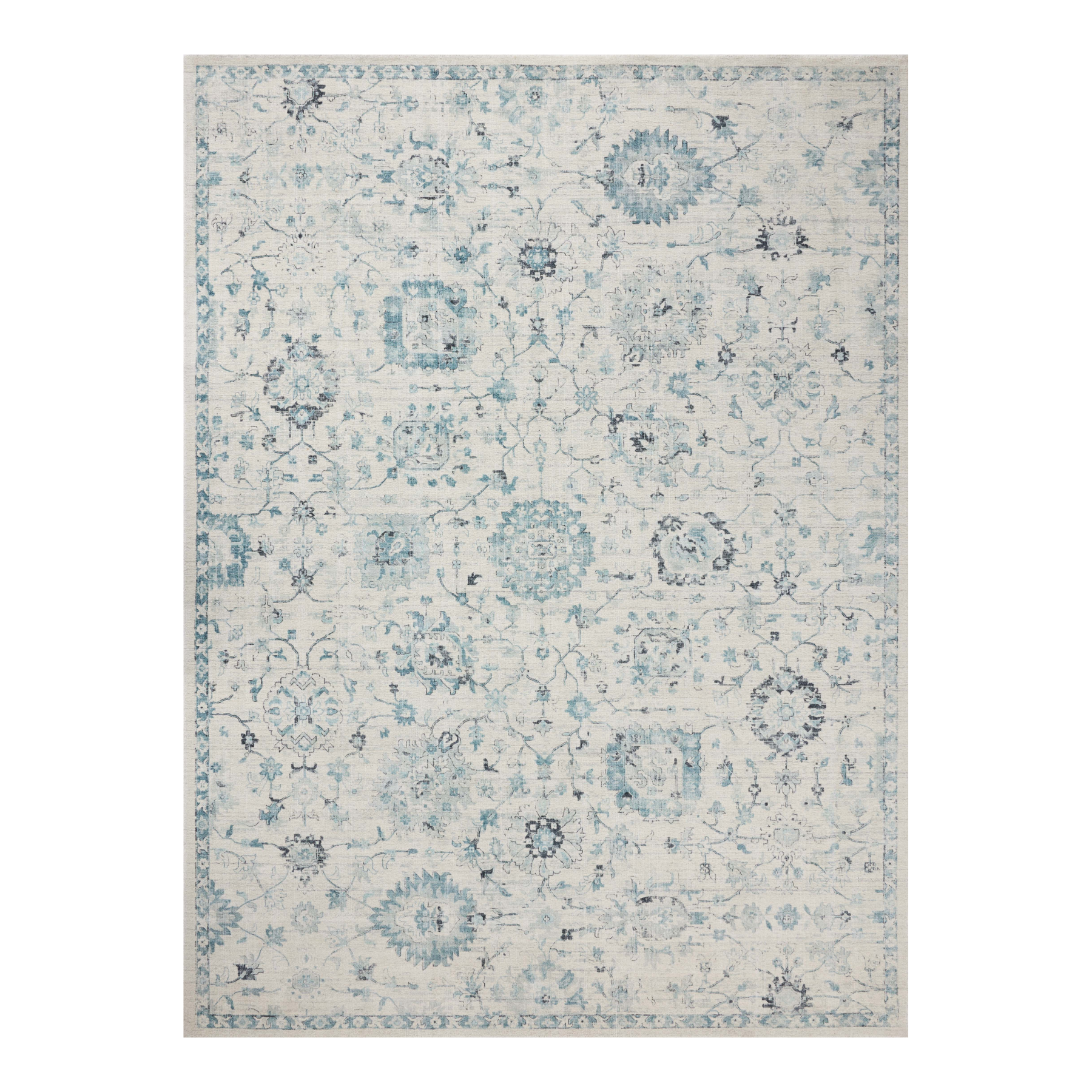 Loloi Marcella Blue / Ivory Rug RUGS-patterned Loloi 18" x 18" sample