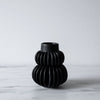 Round Pleated Stoneware Vase - Rug & Weave