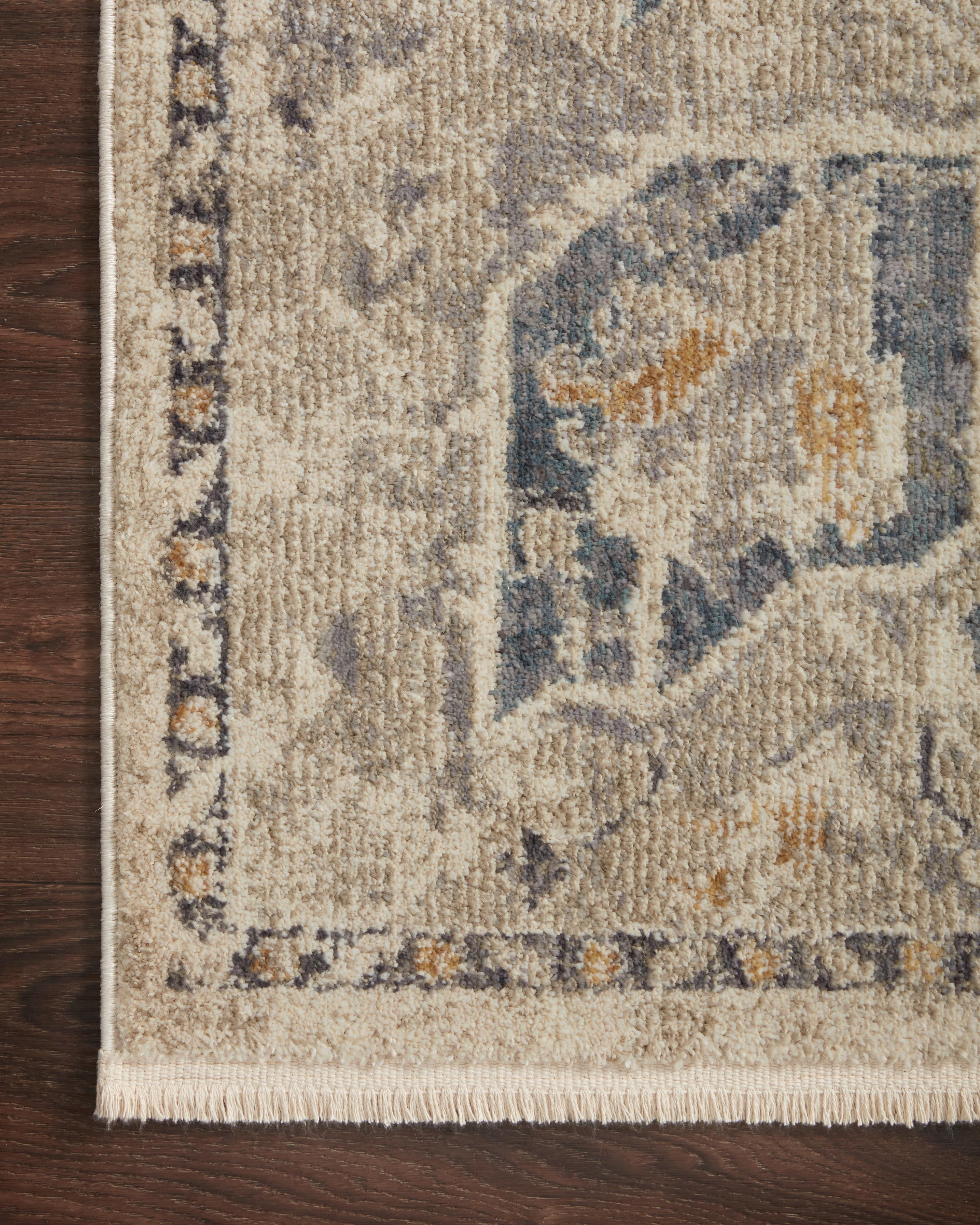 Magnolia Home By Joanna Gaines x Loloi Janey Natural / Indigo Rug RUGS - synthetic Loloi