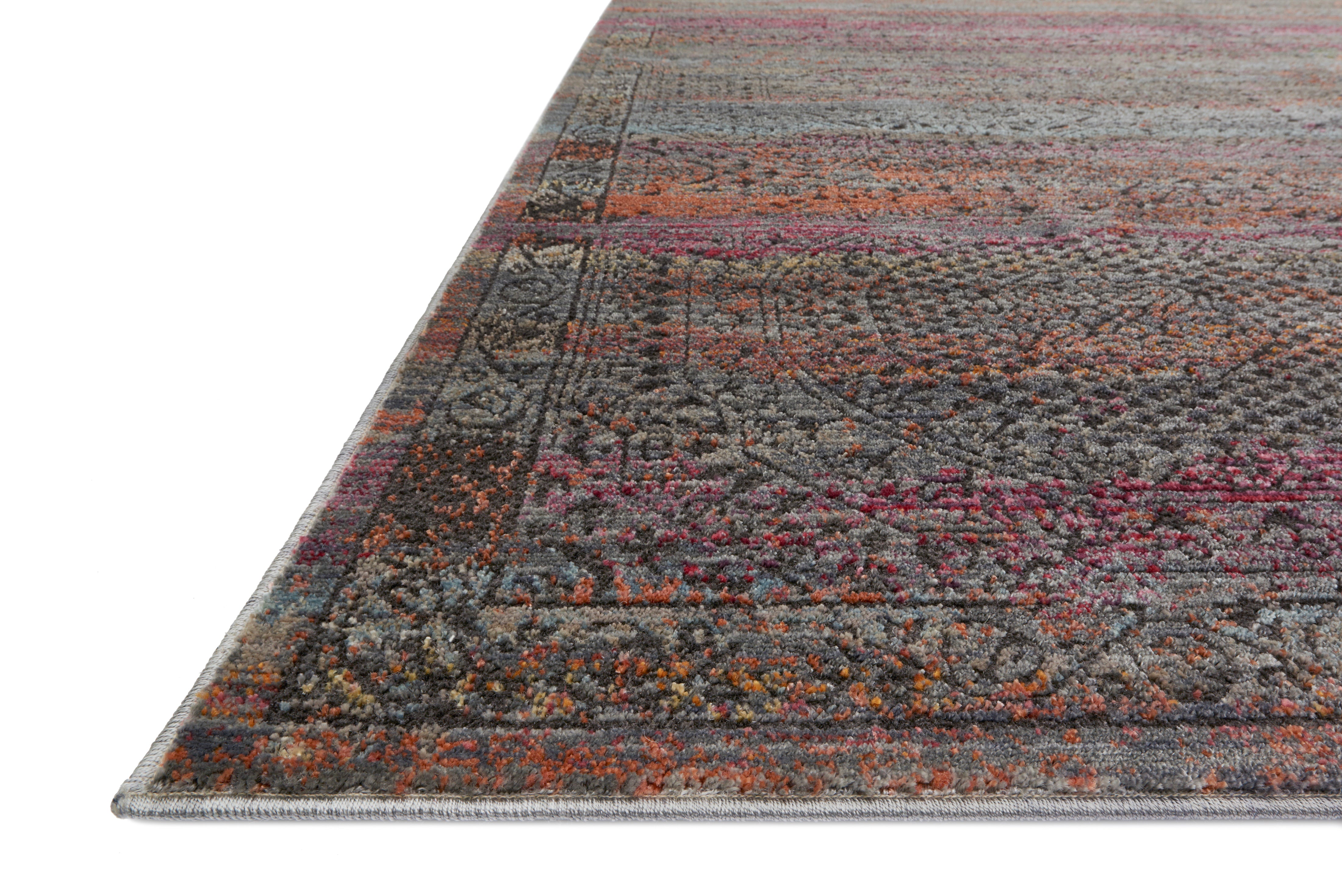 Loloi Javari Charcoal / Sunset Rug RUGS - synthetic Loloi