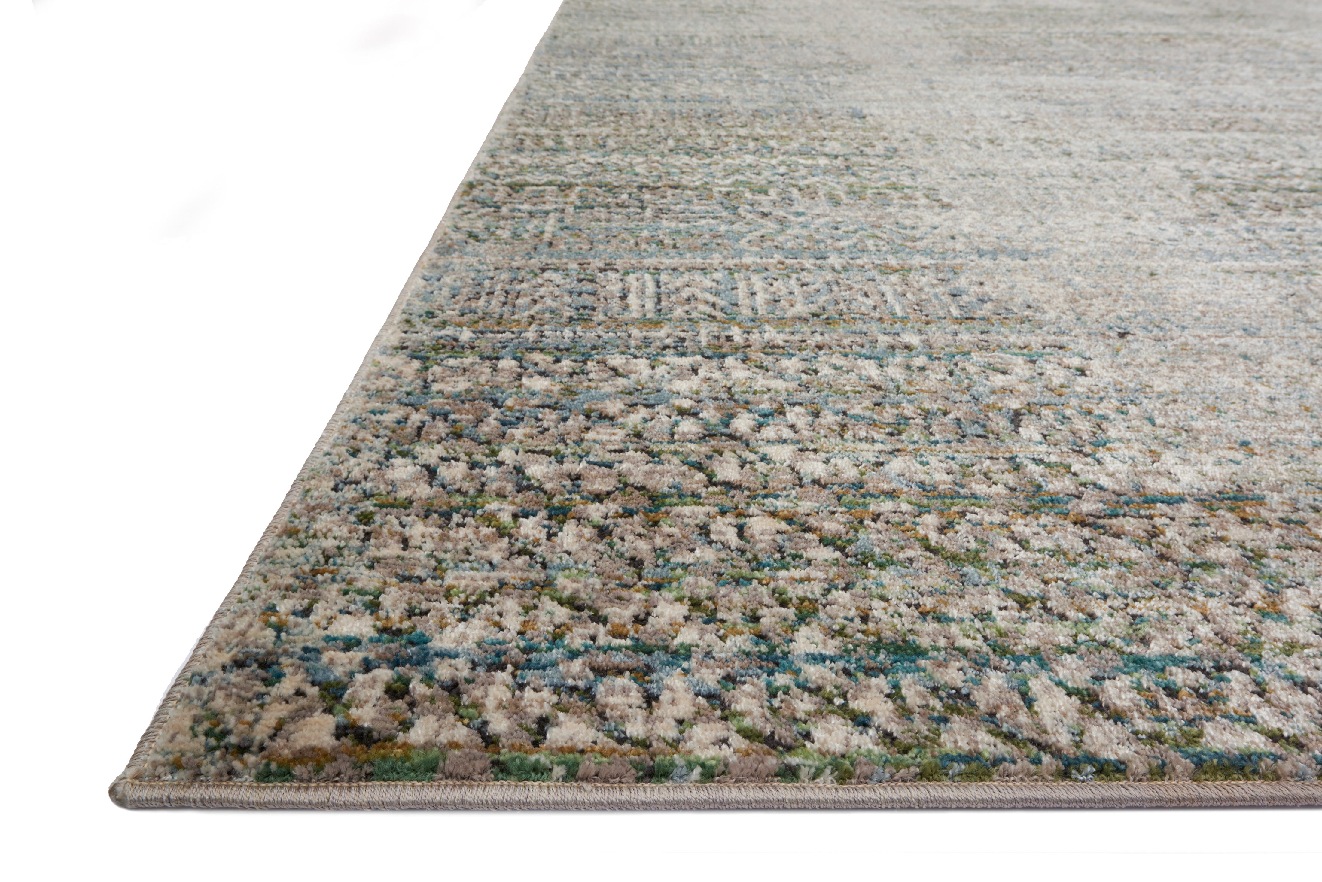Loloi Javari Ivory / Sea Rug RUGS - synthetic Loloi