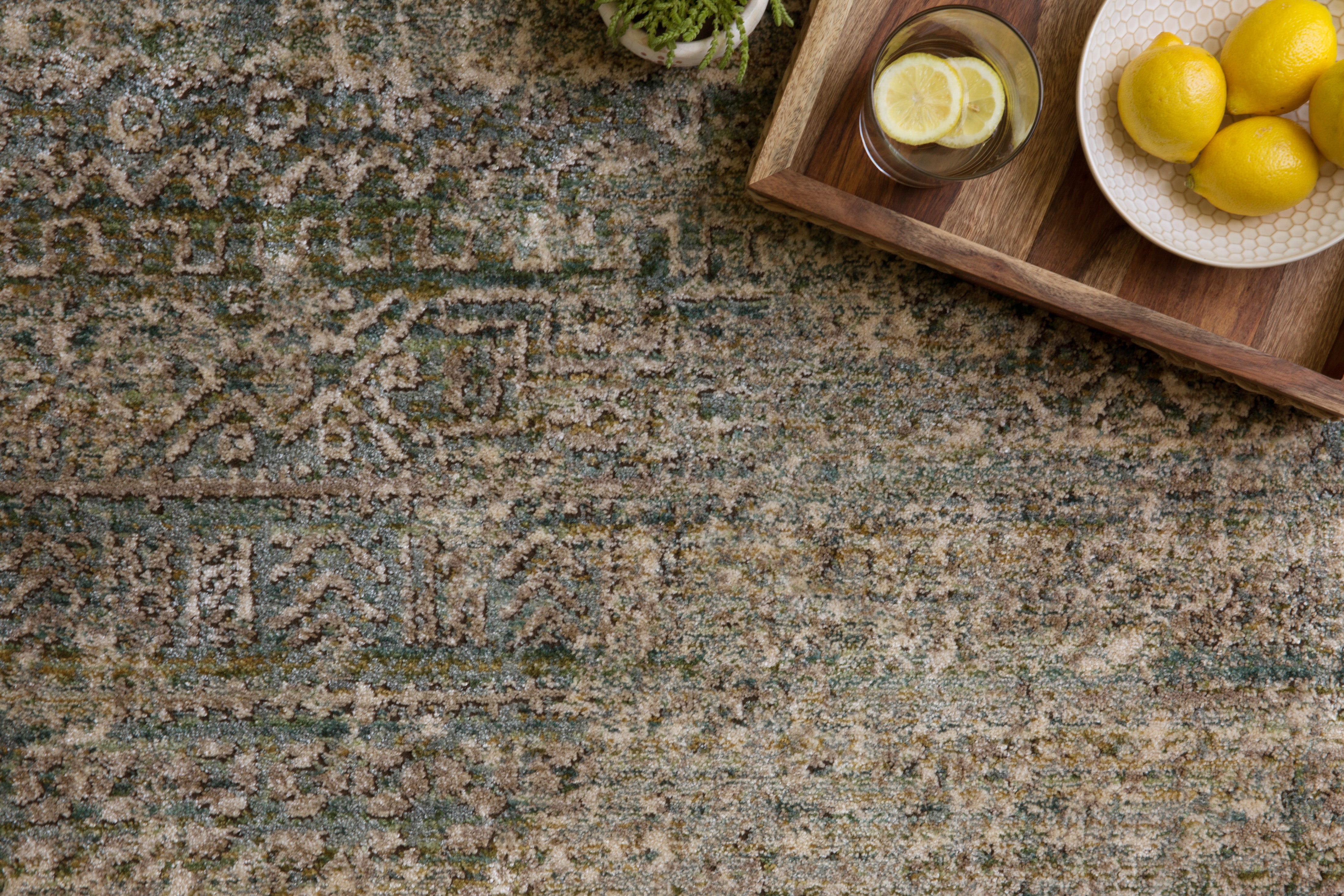 Loloi Javari Ivory / Sea Rug RUGS - synthetic Loloi