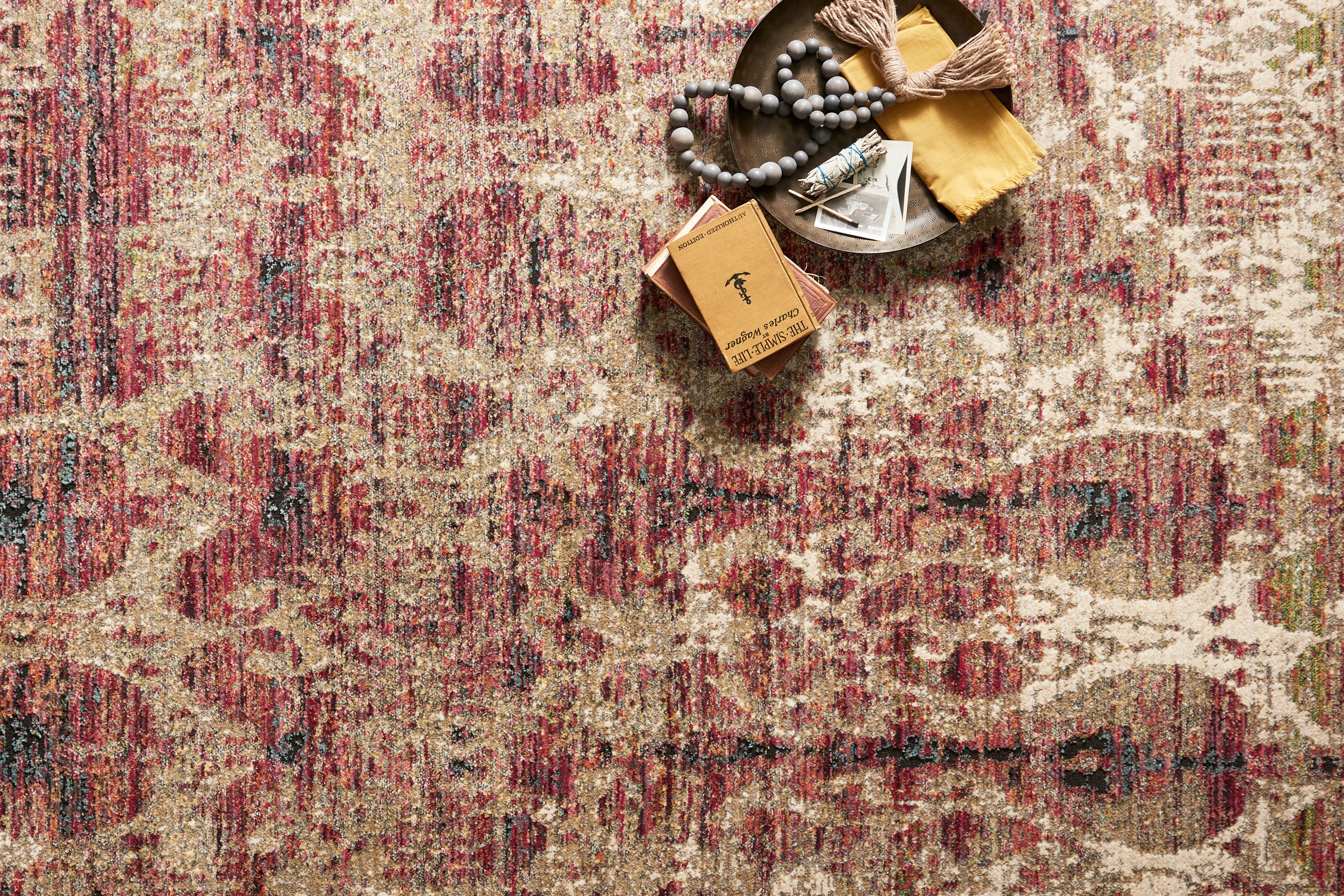 Loloi Javari Drizzle / Berry Rug RUGS - synthetic Loloi