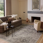 Amber Lewis x Loloi Josie Silver / Natural Machine Washable Rug RUGS - synthetic Loloi