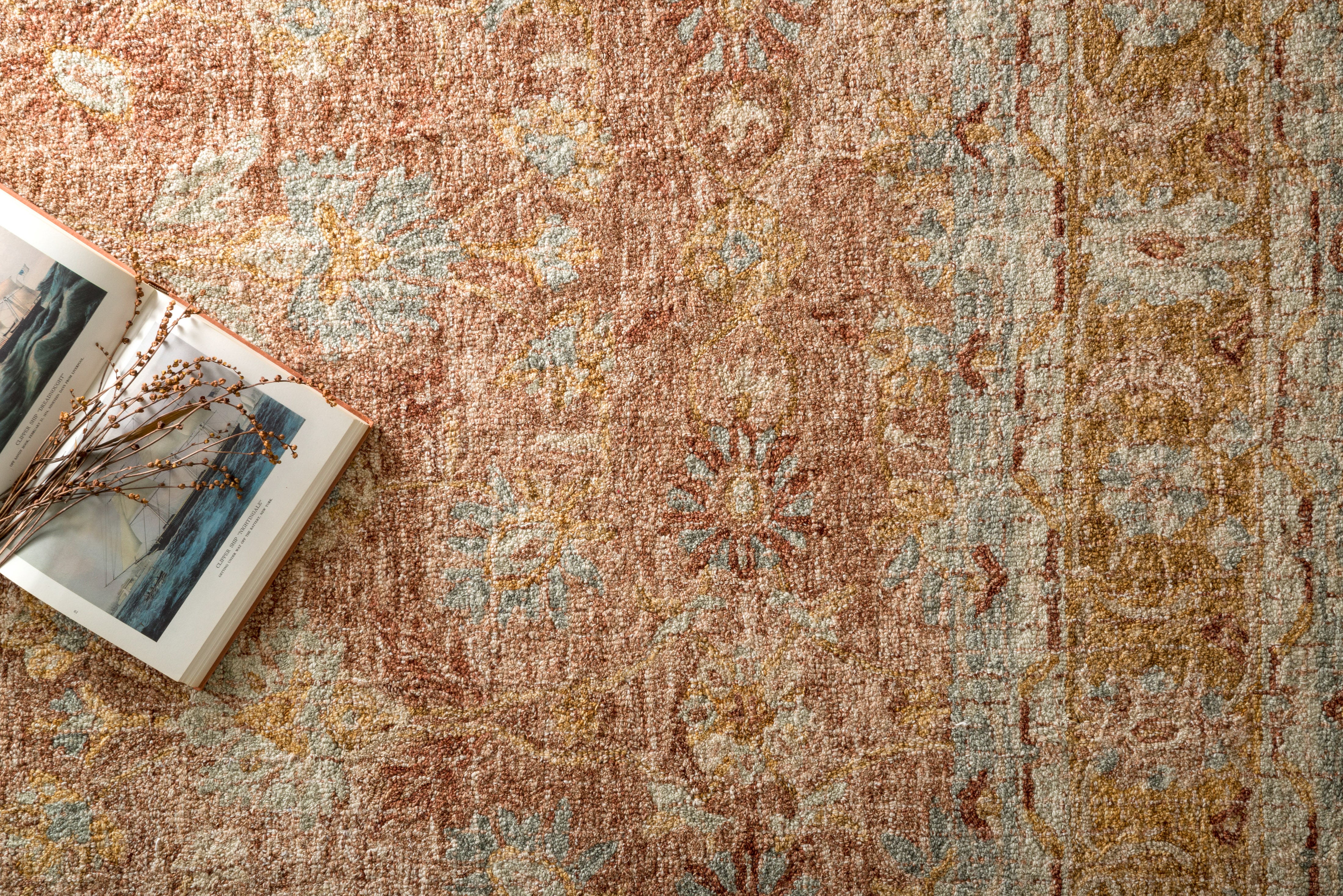 Loloi Julian Terracotta / Gold Rug RUGS - wool Loloi
