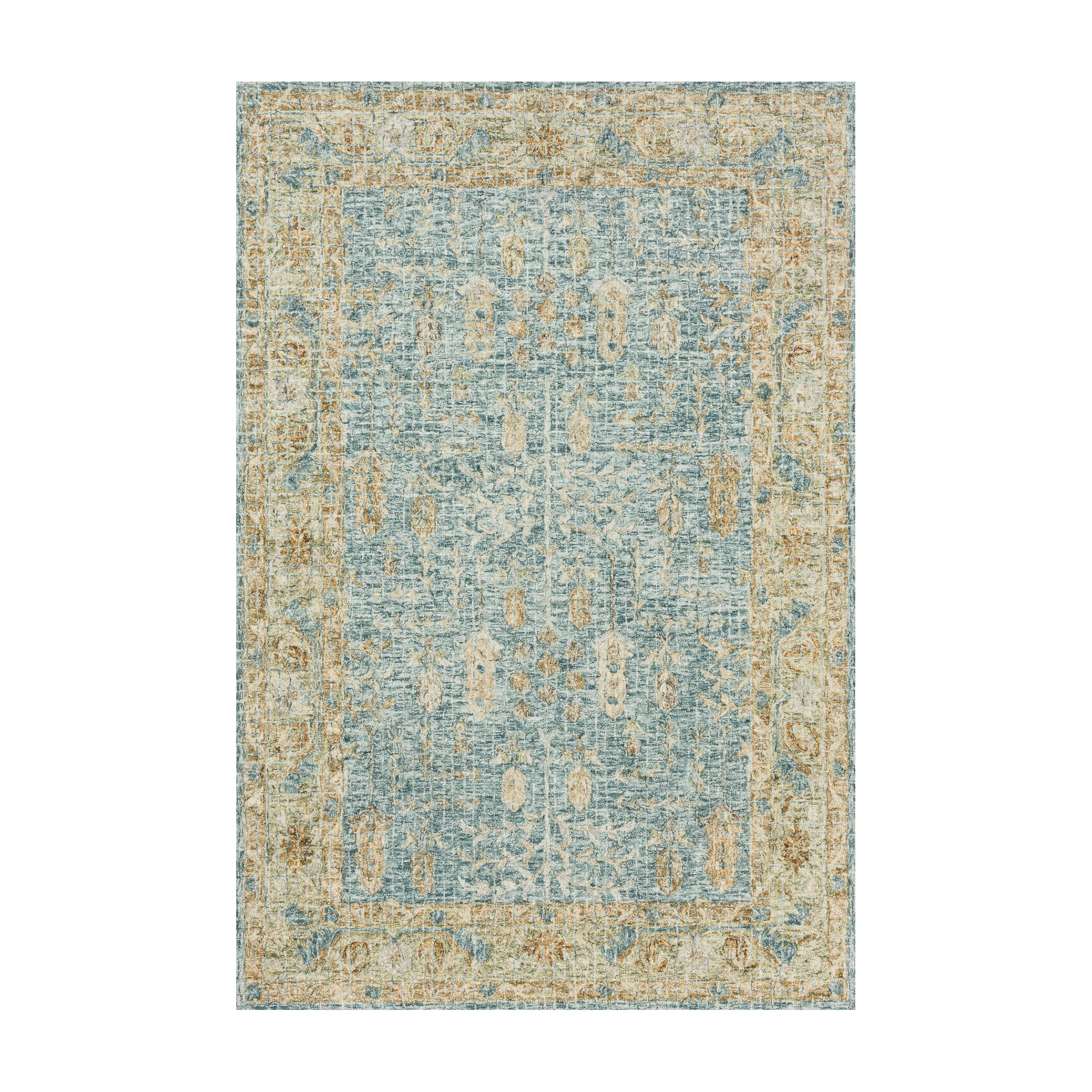 Loloi Julian Blue / Gold Rug, 18" x 18"