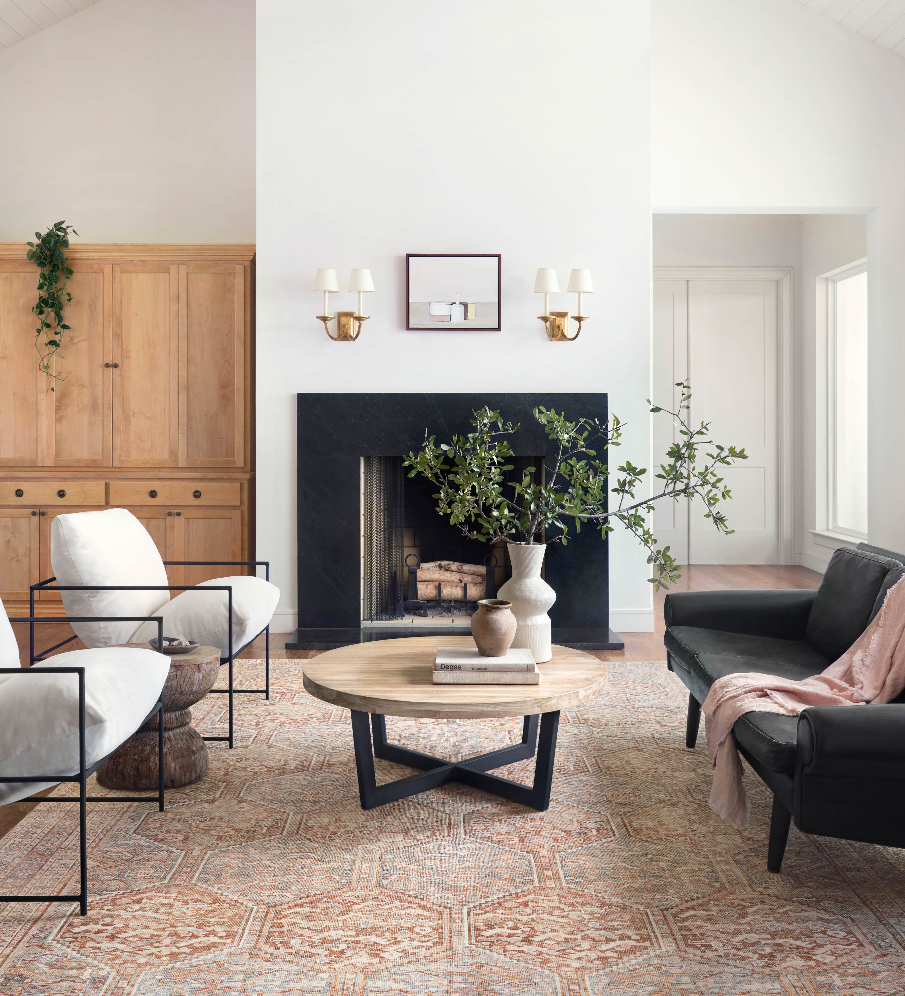 Chris Loves Julia x Loloi Jules Tangerine / Mist Rug RUGS - patterned Loloi