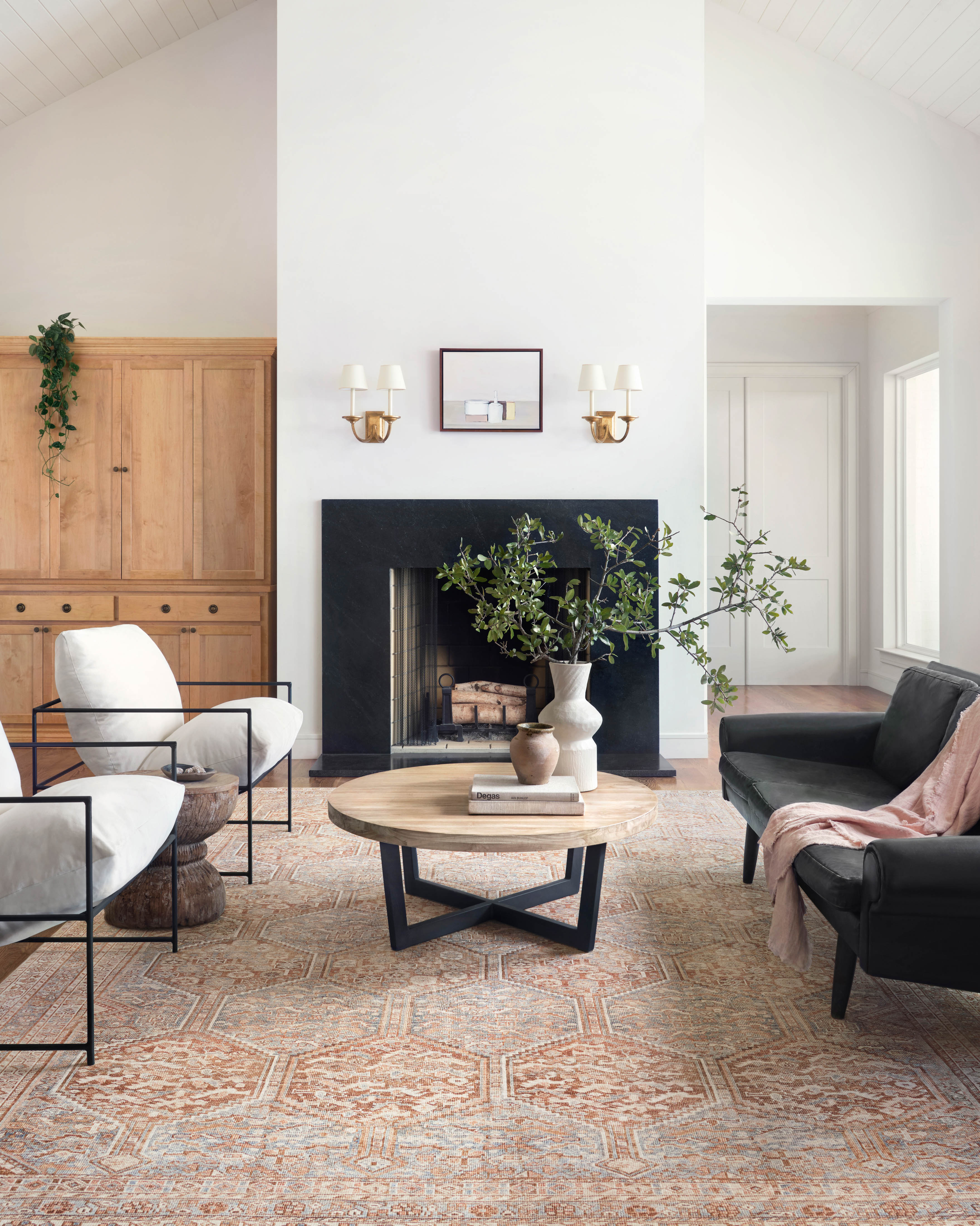 Chris Loves Julia x Loloi Jules Tangerine / Mist Rug RUGS - patterned Loloi