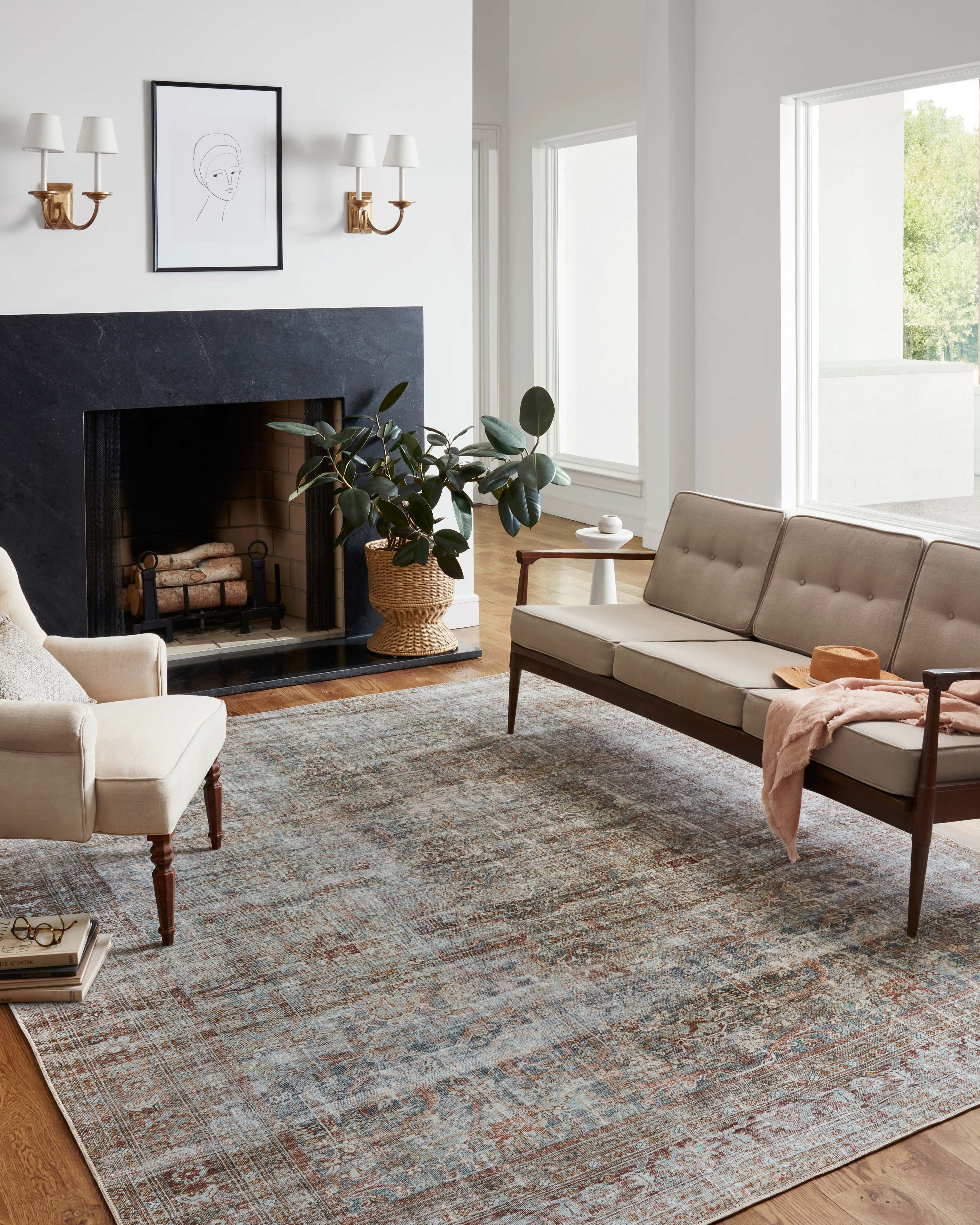 Chris Loves Julia x Loloi Jules Lagoon / Brick Rug 0-patterned Loloi
