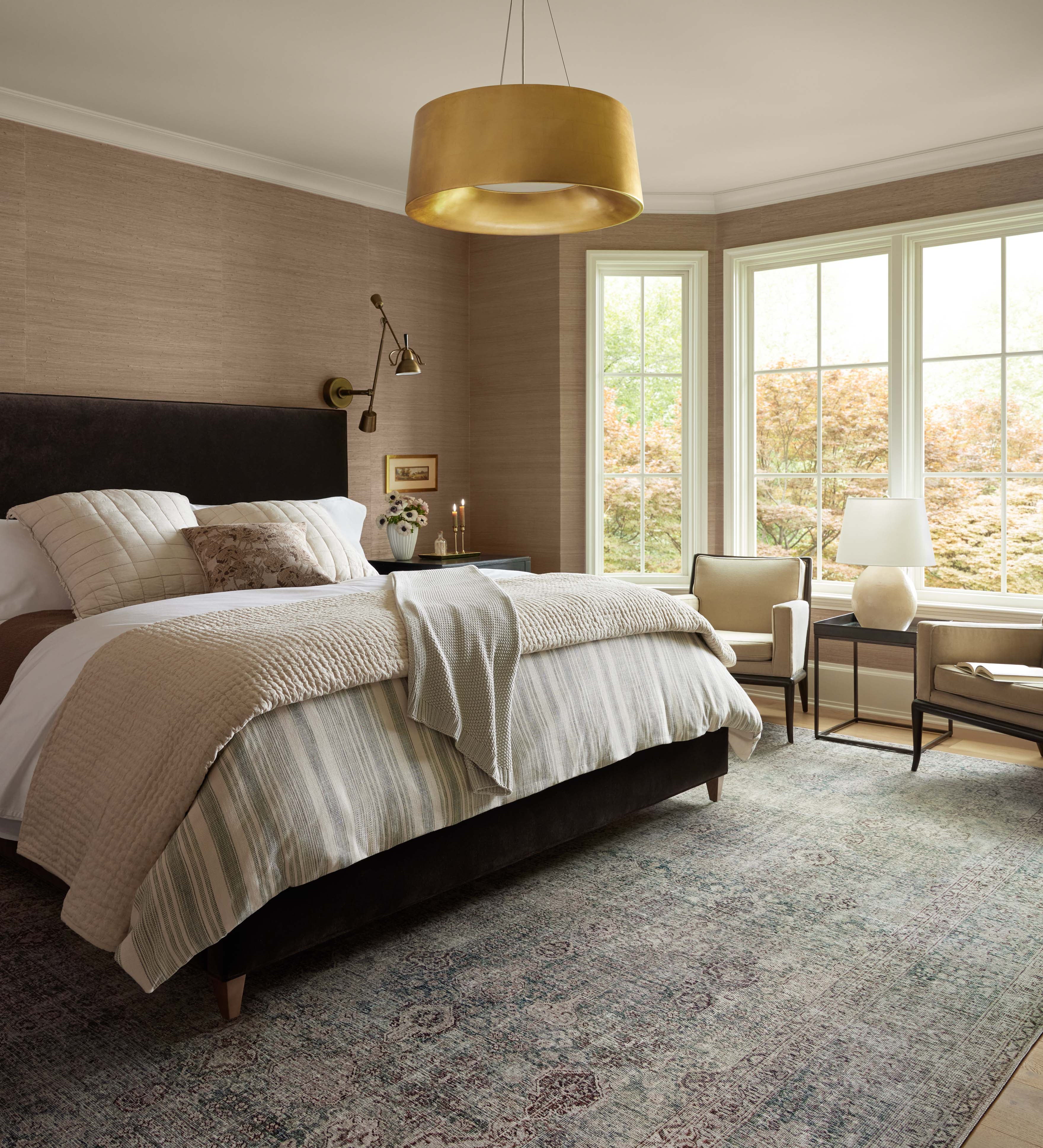 Chris Loves Julia x Loloi Jules Emerald / Antique Ivory Rug 0-patterned Loloi