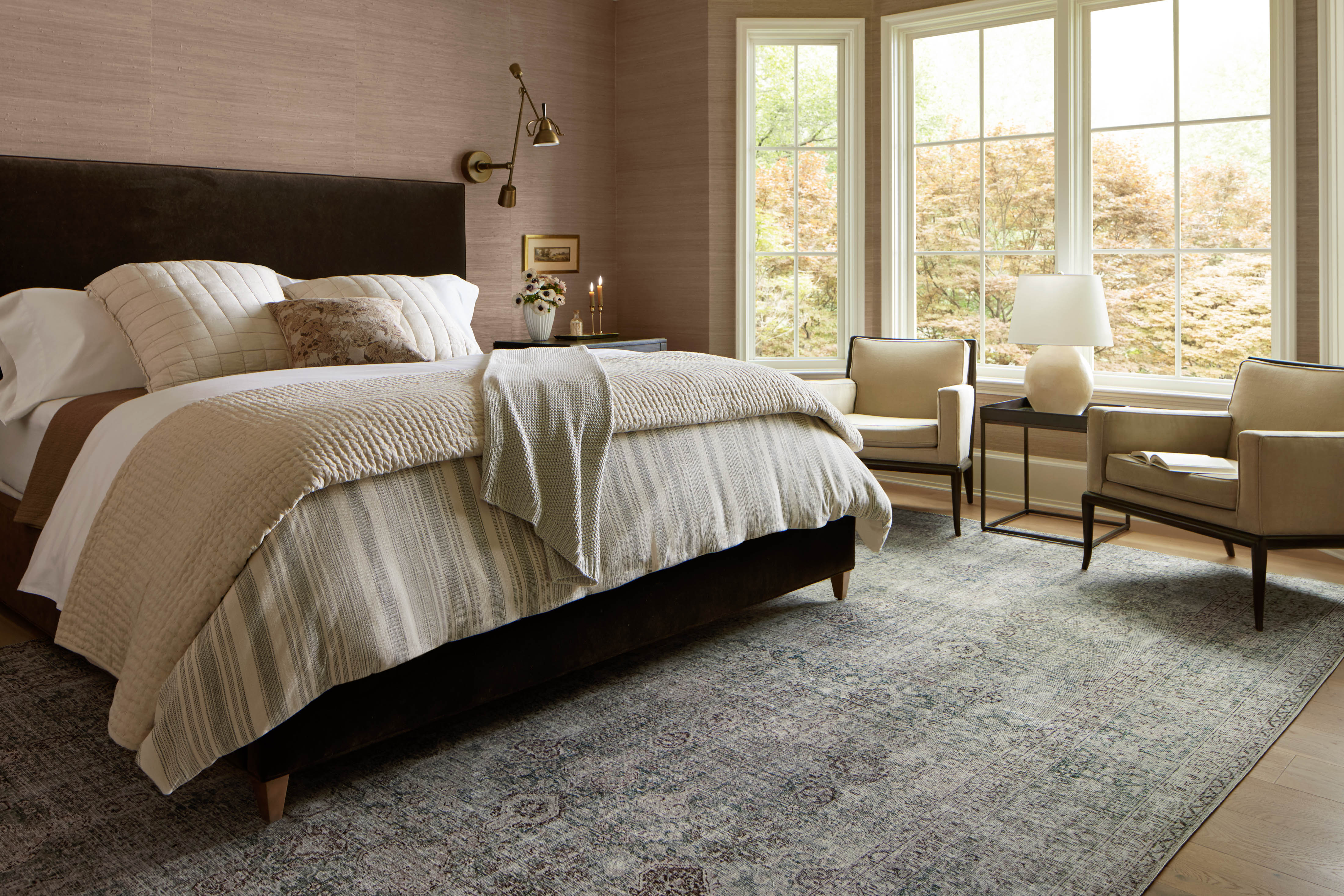 Chris Loves Julia x Loloi Jules Emerald / Antique Ivory Rug 0-patterned Loloi