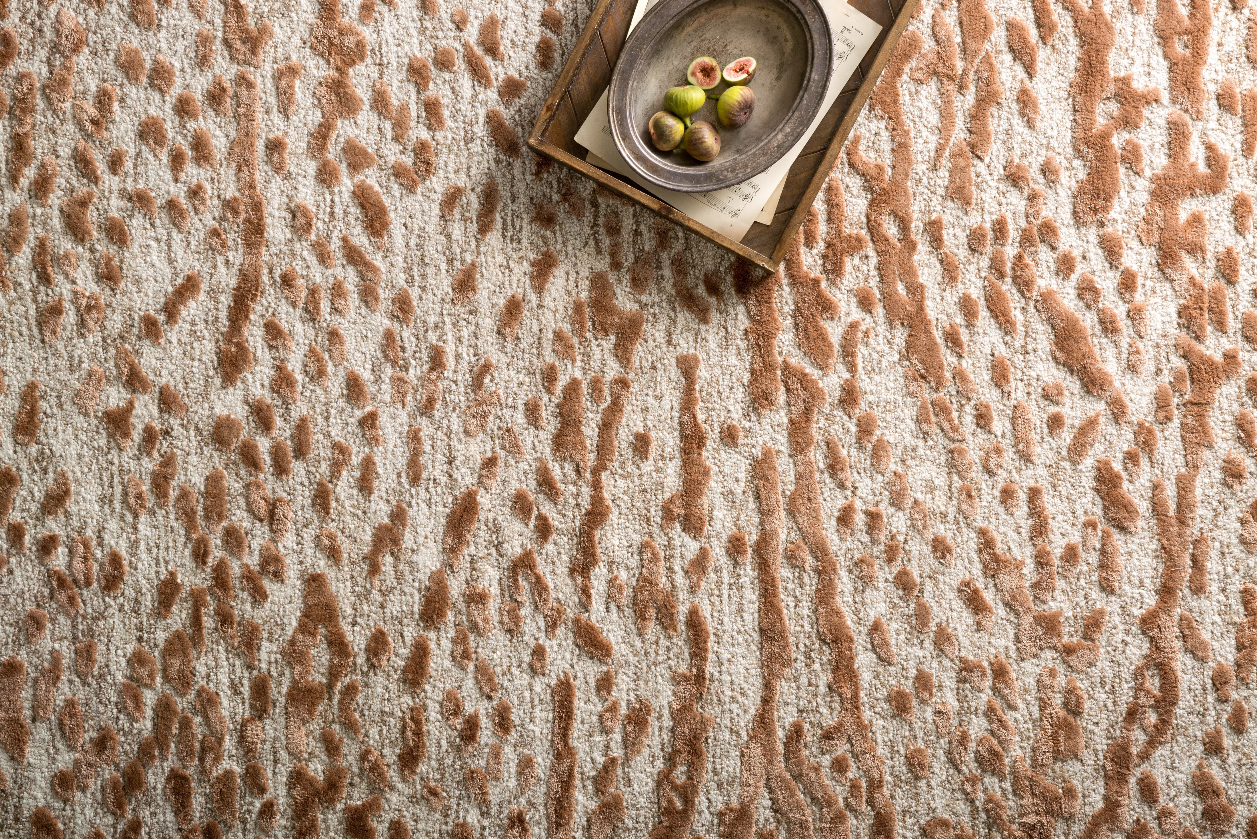 Loloi Juneau Oatmeal / Terracotta Rug RUGS - wool Loloi