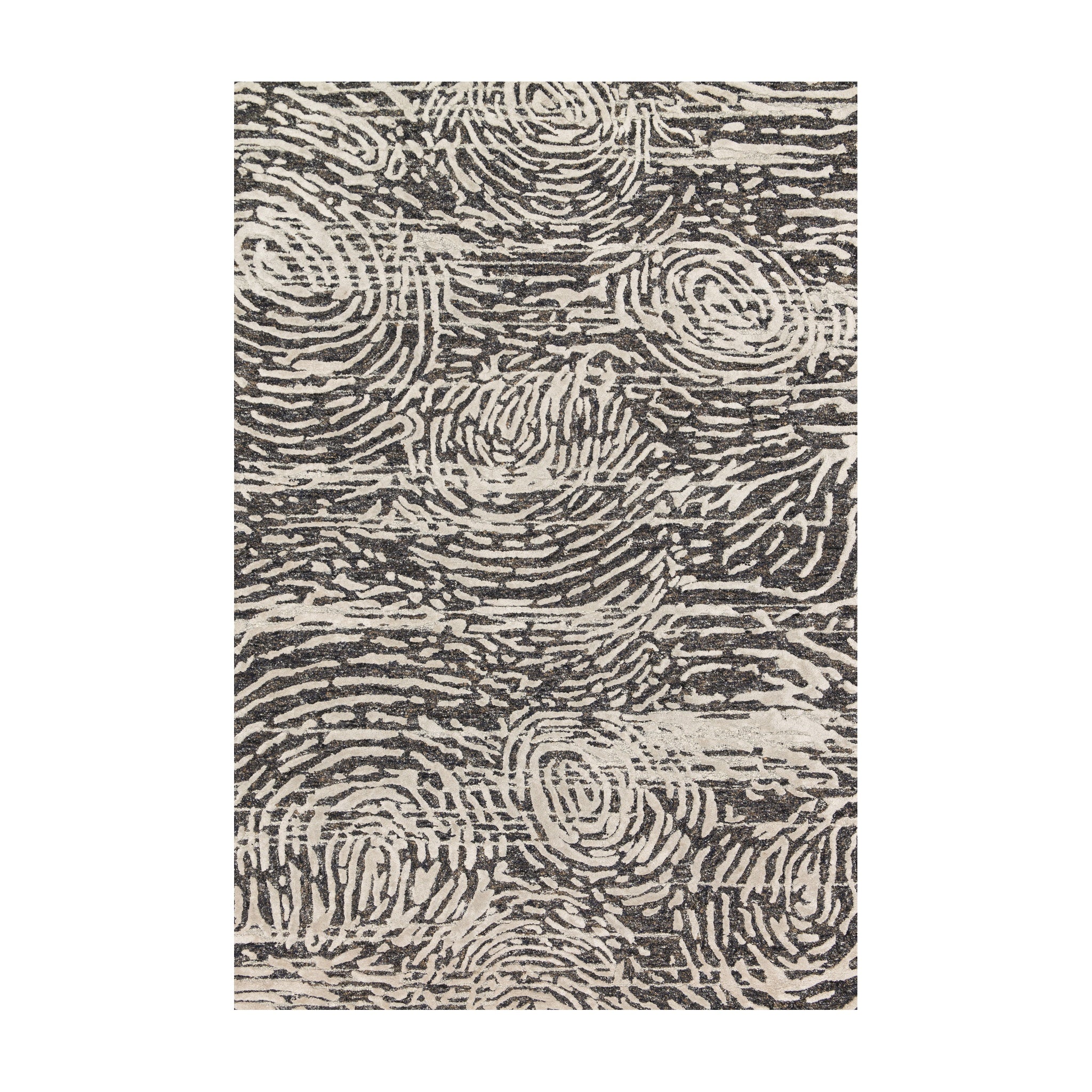Loloi Juneau Charcoal / Silver Rug, 18" x 18"