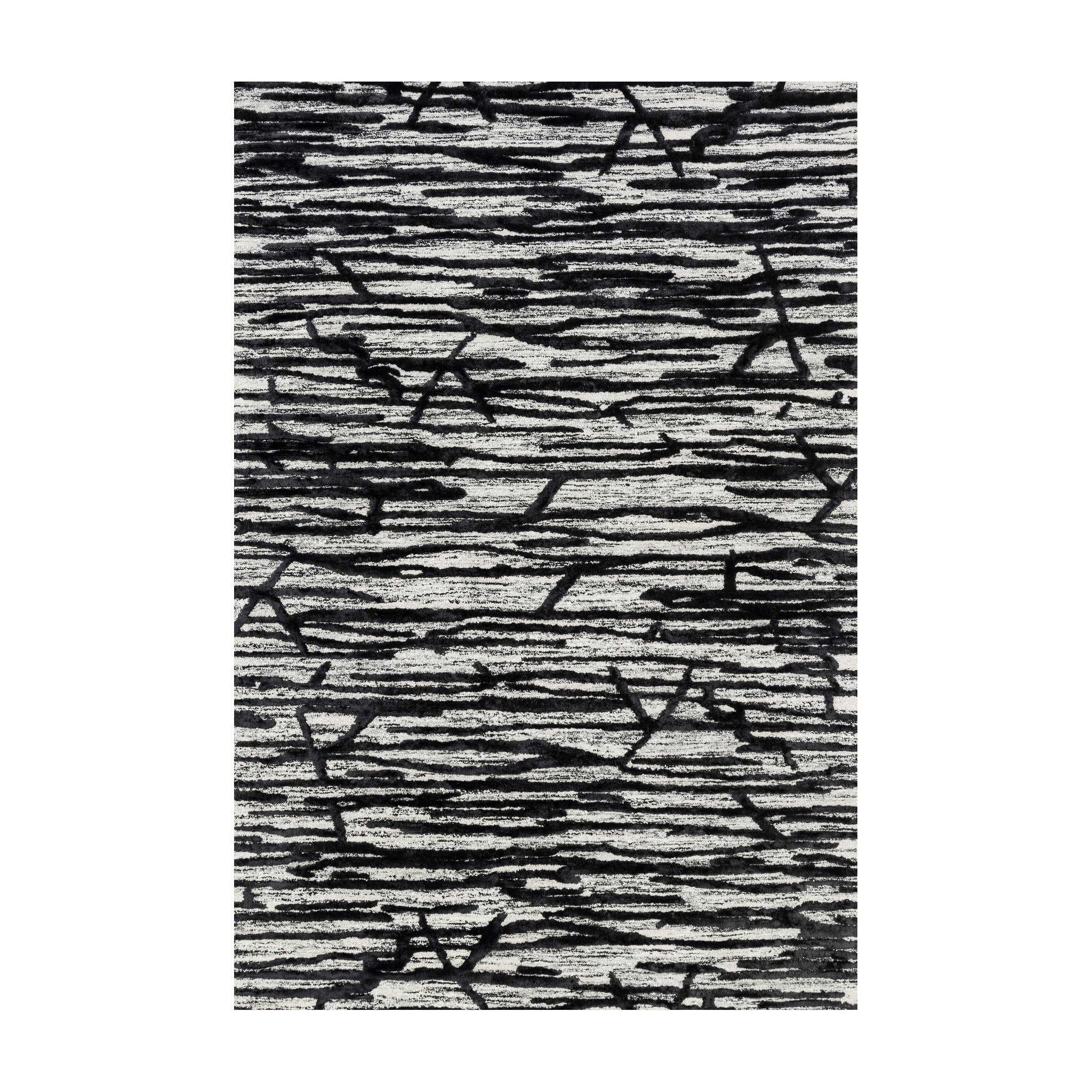 Loloi Juneau Ivory / Black Rug RUGS - wool Loloi 18" x 18"