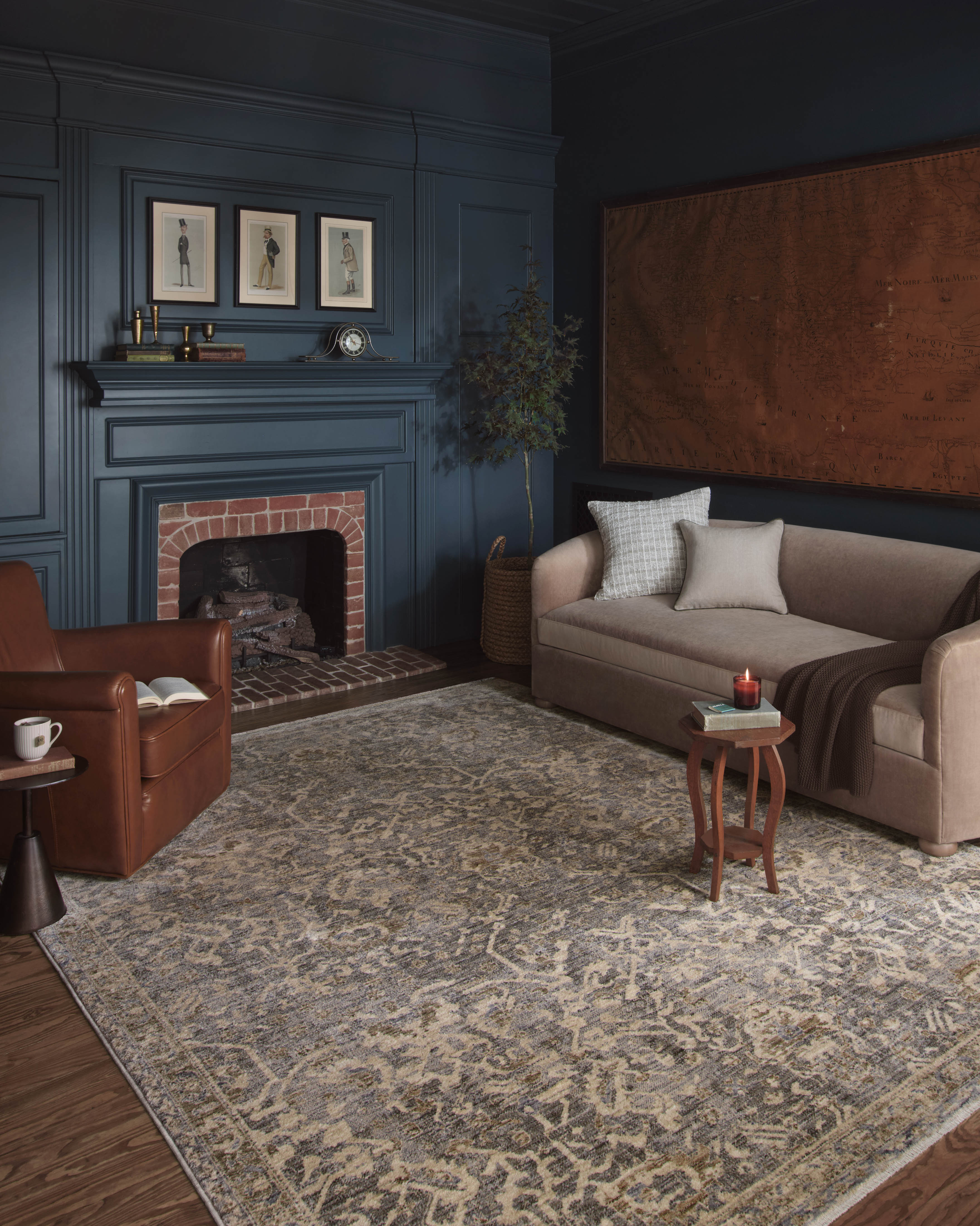 Magnolia Home by Joanna Gaines x Loloi Junie Blue / Natural Rug RUGS - vintage inspired Loloi