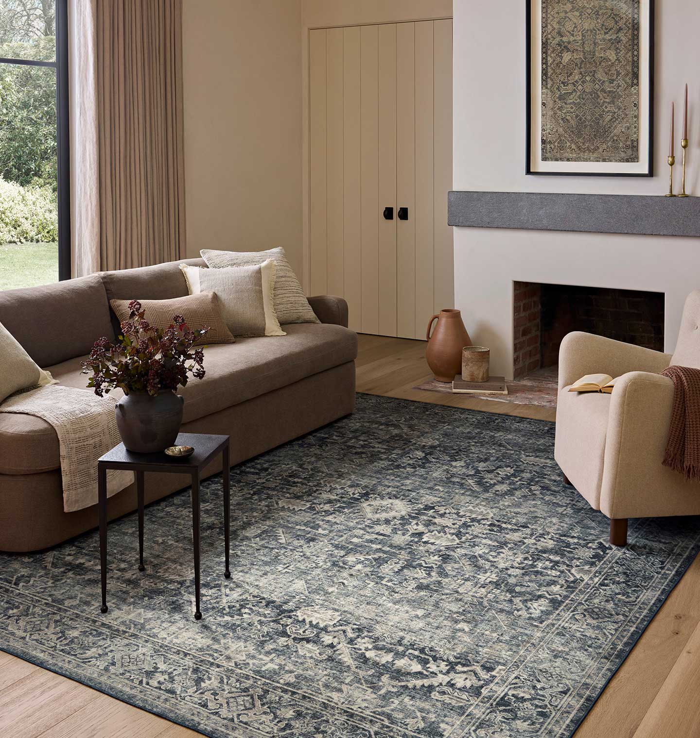 IN STORE - Loloi Josie Ocean / Natural Washable Rug IN STORE - Rugs Loloi