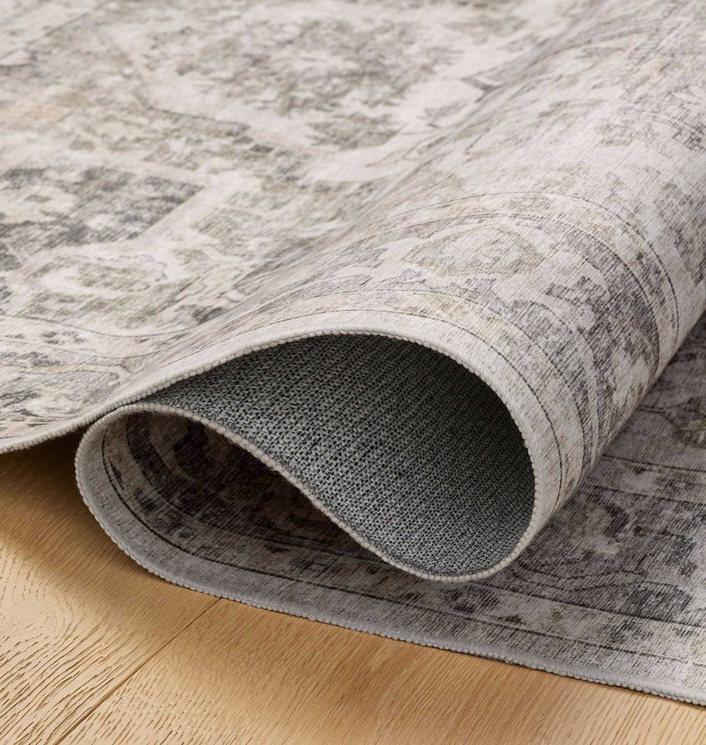 IN STORE - Loloi Josie Silver / Natural Washable Rug IN STORE - Rugs Loloi