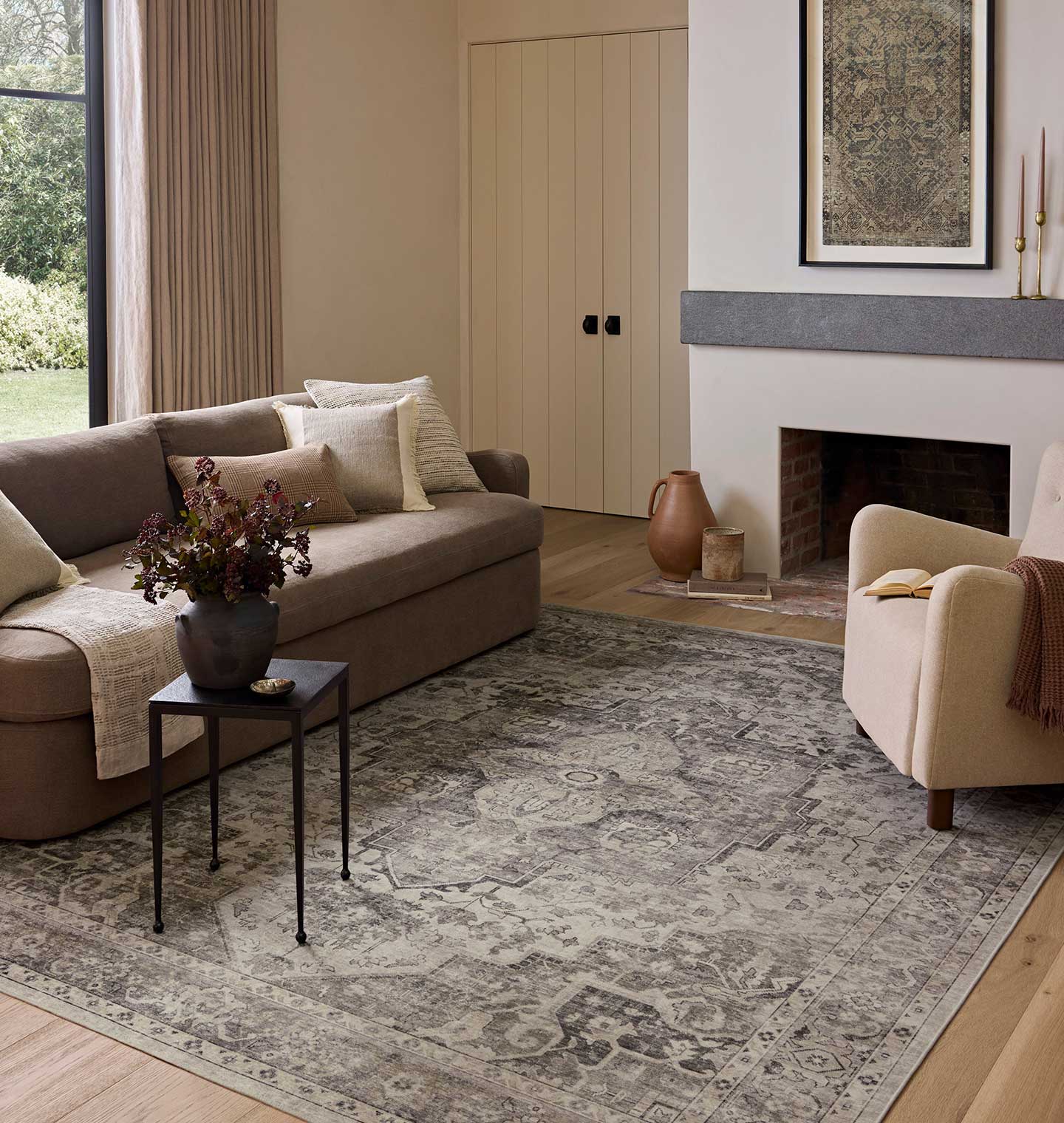 IN STORE - Loloi Josie Silver / Natural Washable Rug IN STORE - Rugs Loloi