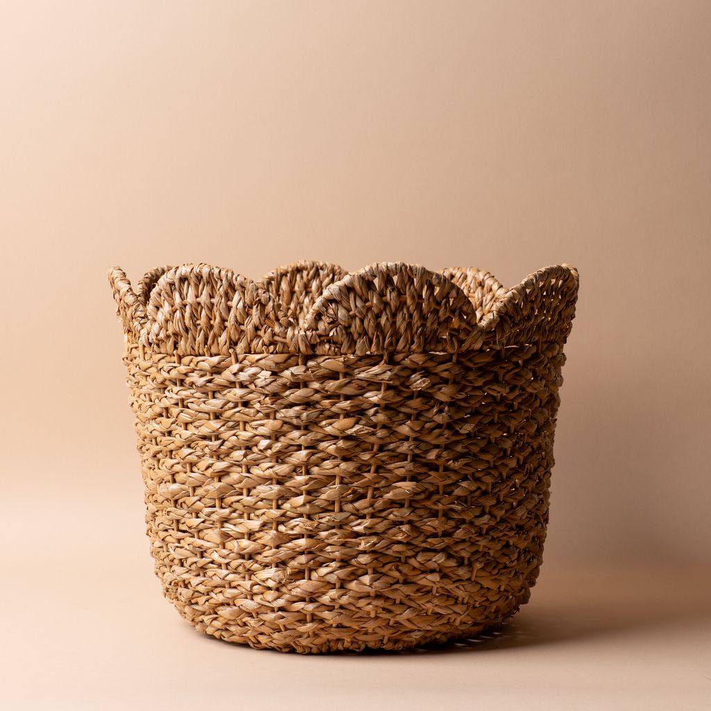 Storage Baskets with Decorative Scalloped Edge basket Creative Co-op (DYA) Medium
